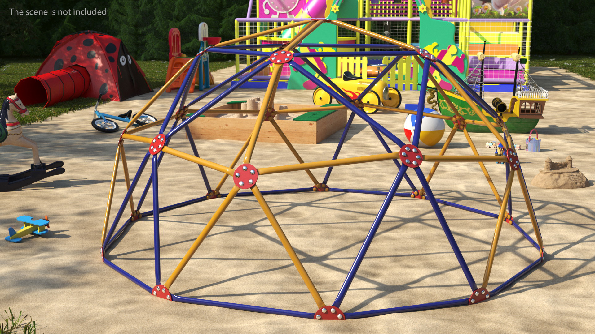Children Playground Climbing-Dome Color 3D model