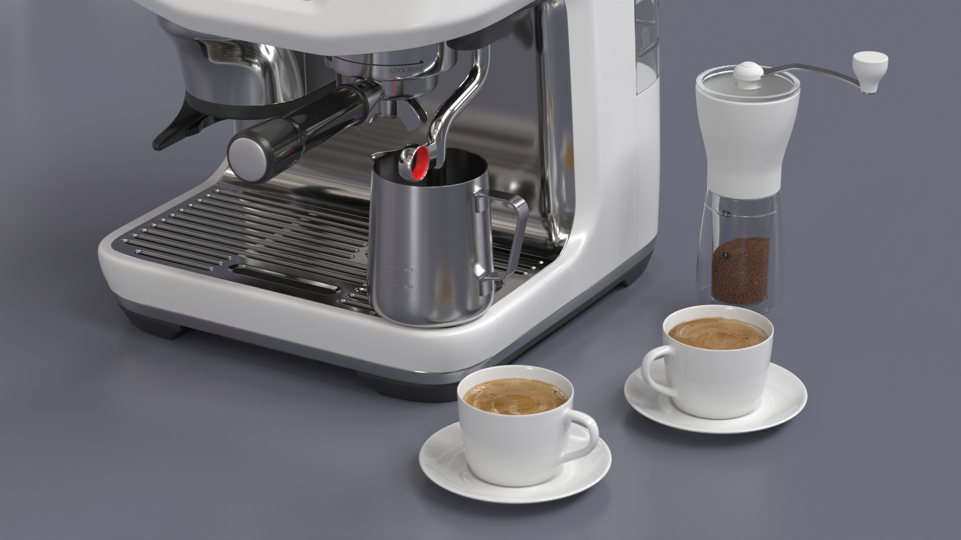 3D model Espresso Brewing Set with Coffee Machine