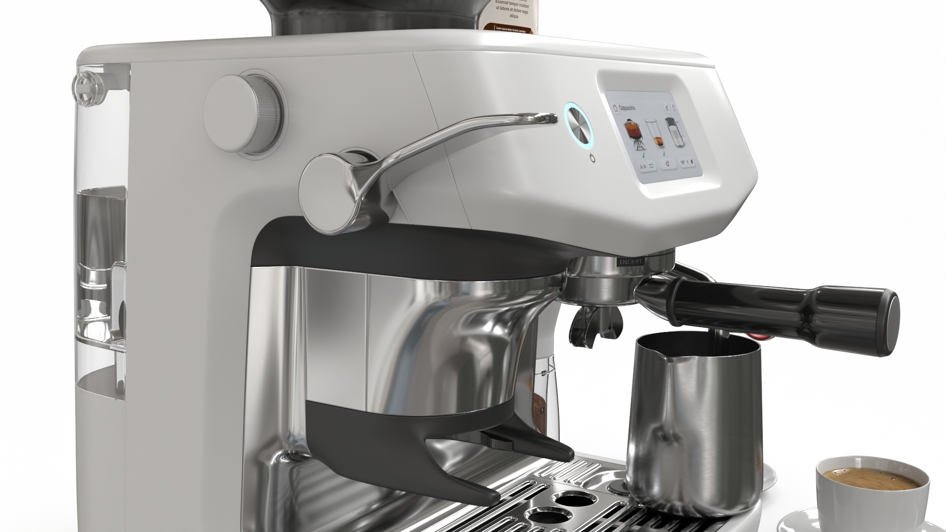 3D model Espresso Brewing Set with Coffee Machine