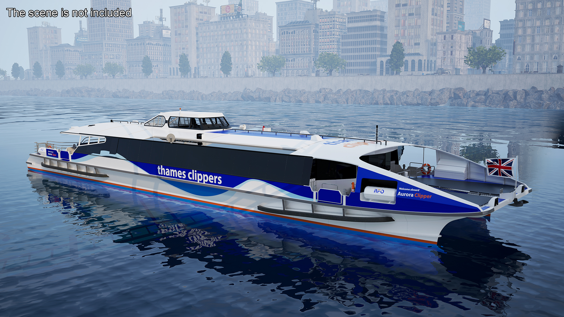 River Thames London Passenger Boat Aurora Clipper 3D model