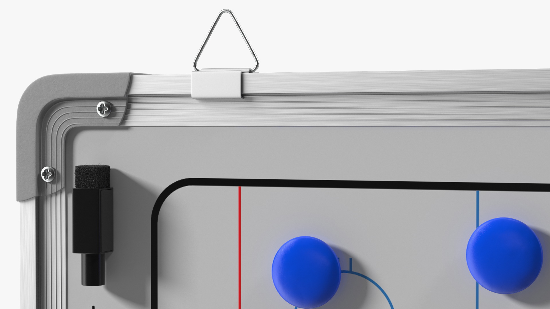 Wall-Mounted Coaching Board for Hockey Fur 3D