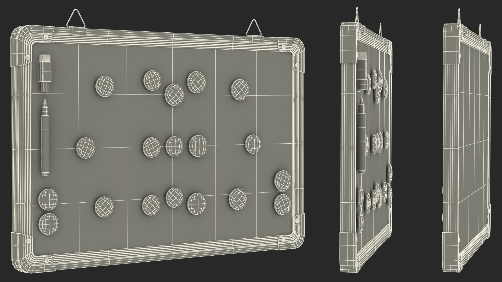 Wall-Mounted Coaching Board for Hockey Fur 3D