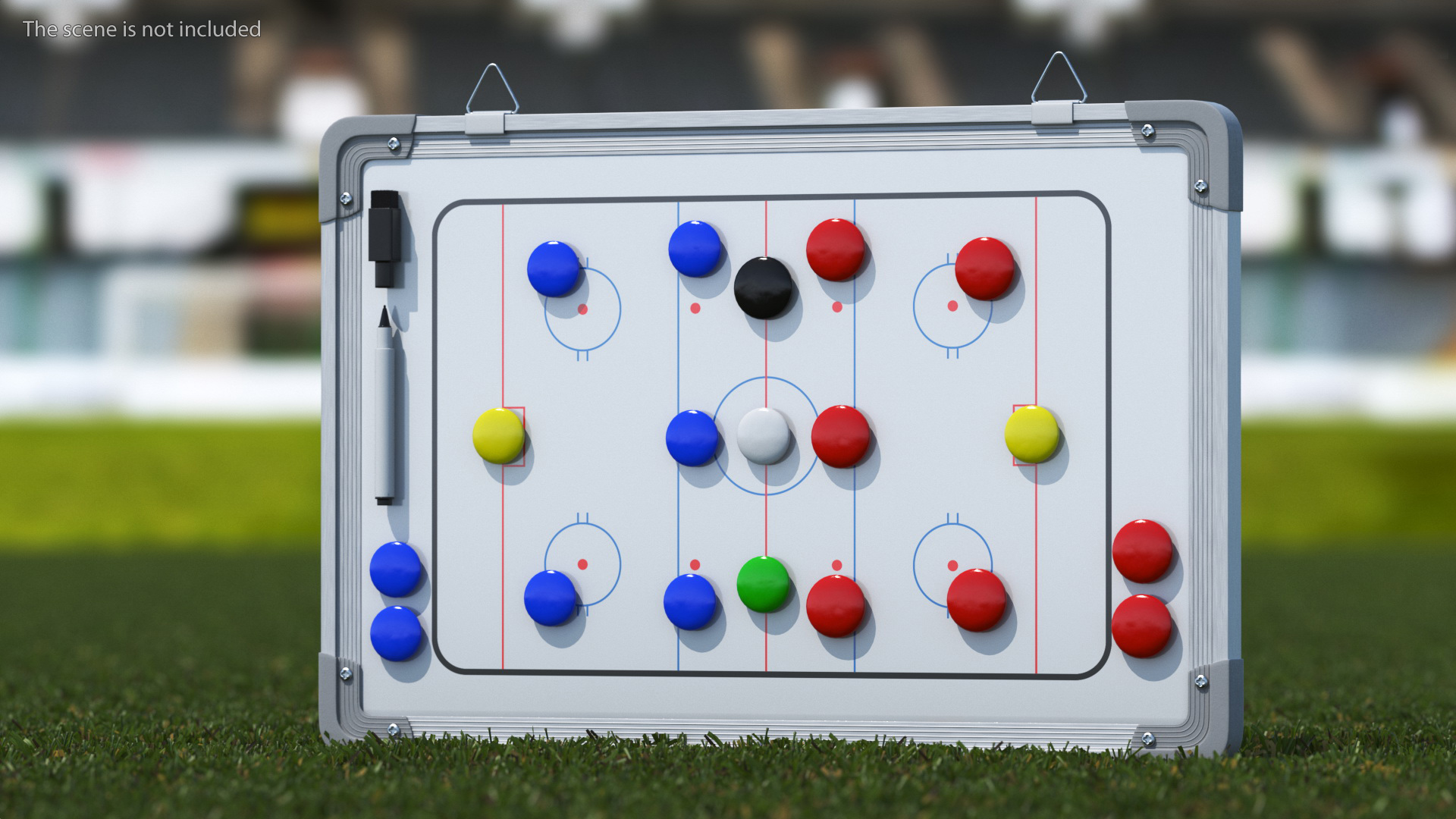 Wall-Mounted Coaching Board for Hockey Fur 3D