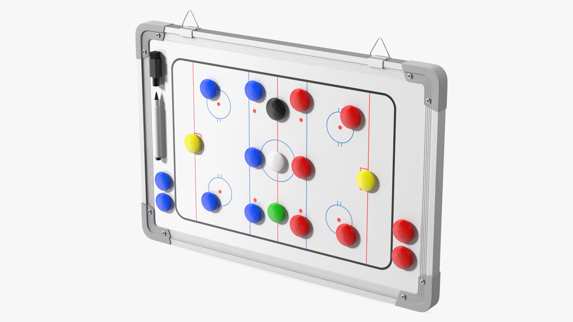 Wall-Mounted Coaching Board for Hockey Fur 3D