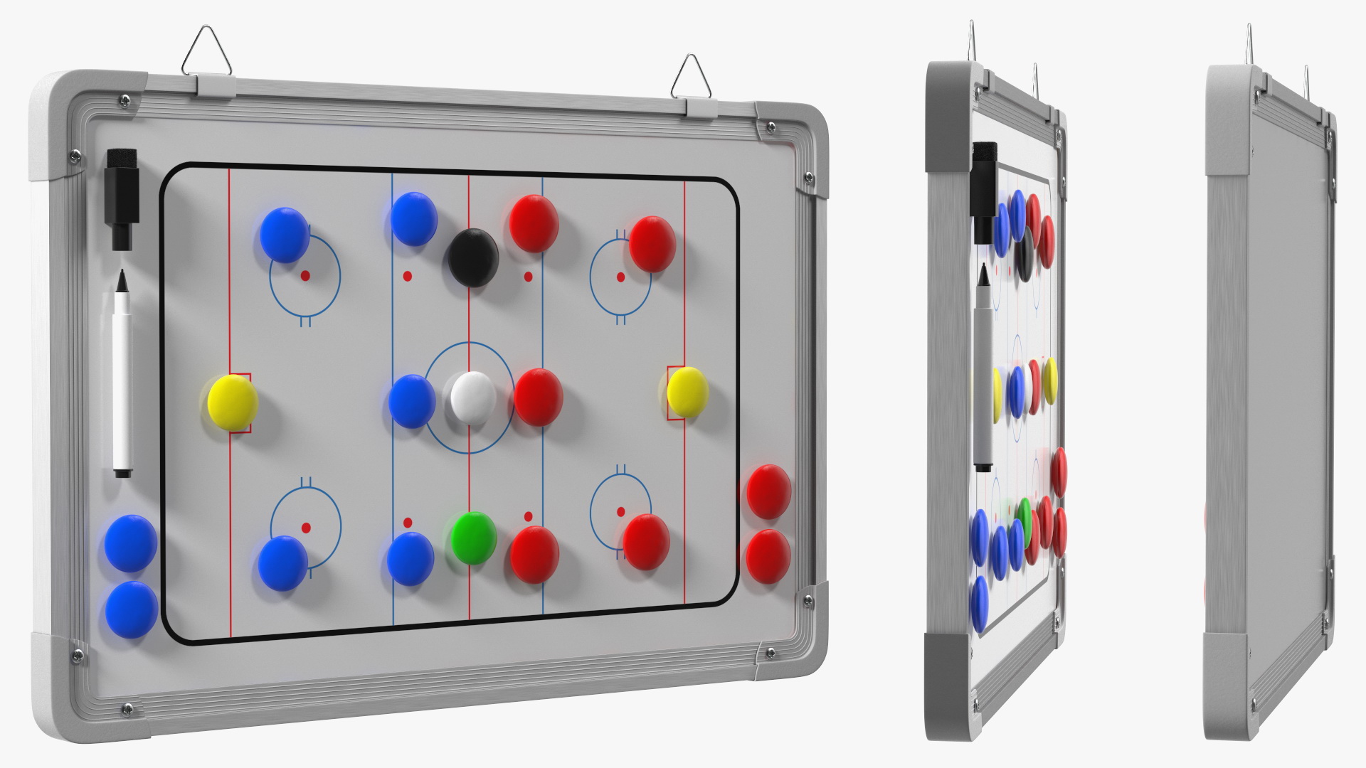 Wall-Mounted Coaching Board for Hockey Fur 3D