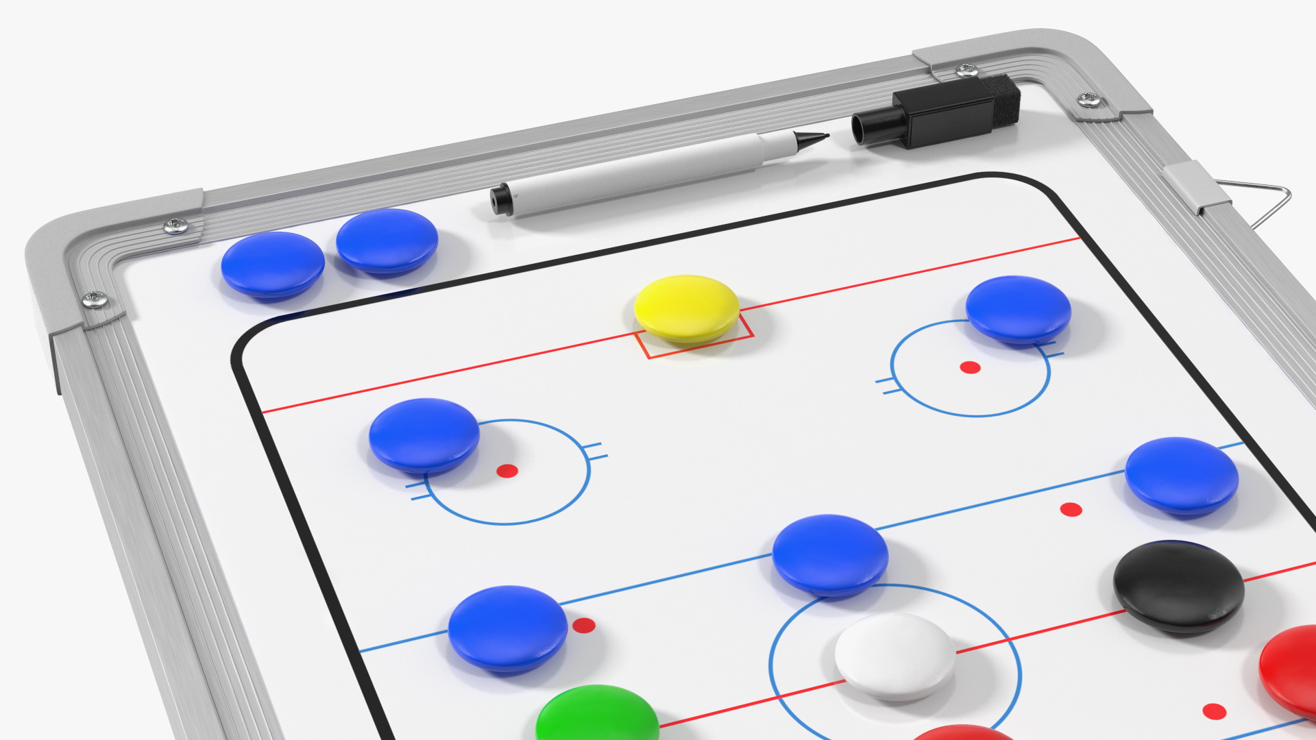 Wall-Mounted Coaching Board for Hockey Fur 3D