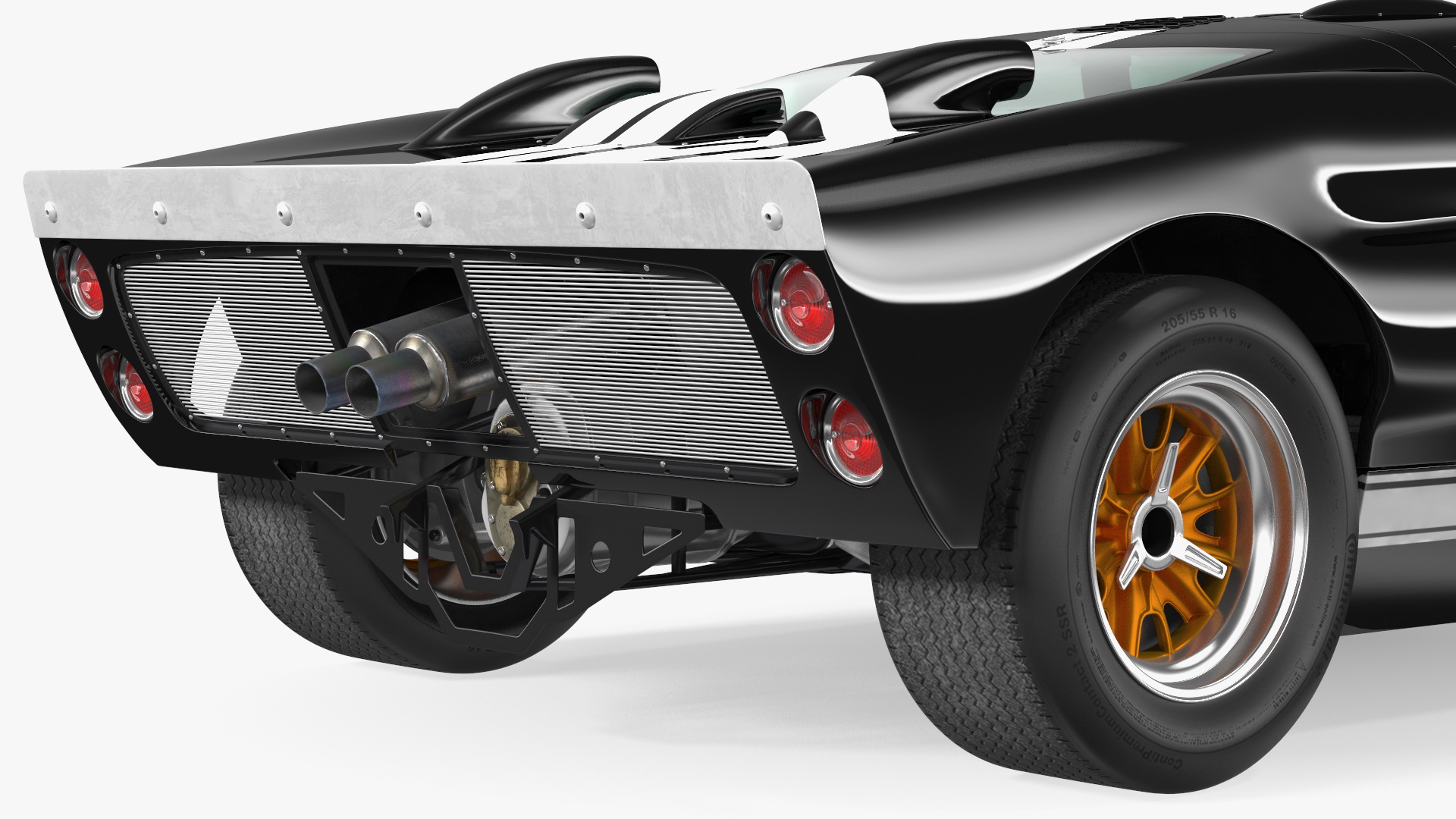 Ford GT40 Racing Car Black Simple Interior 3D