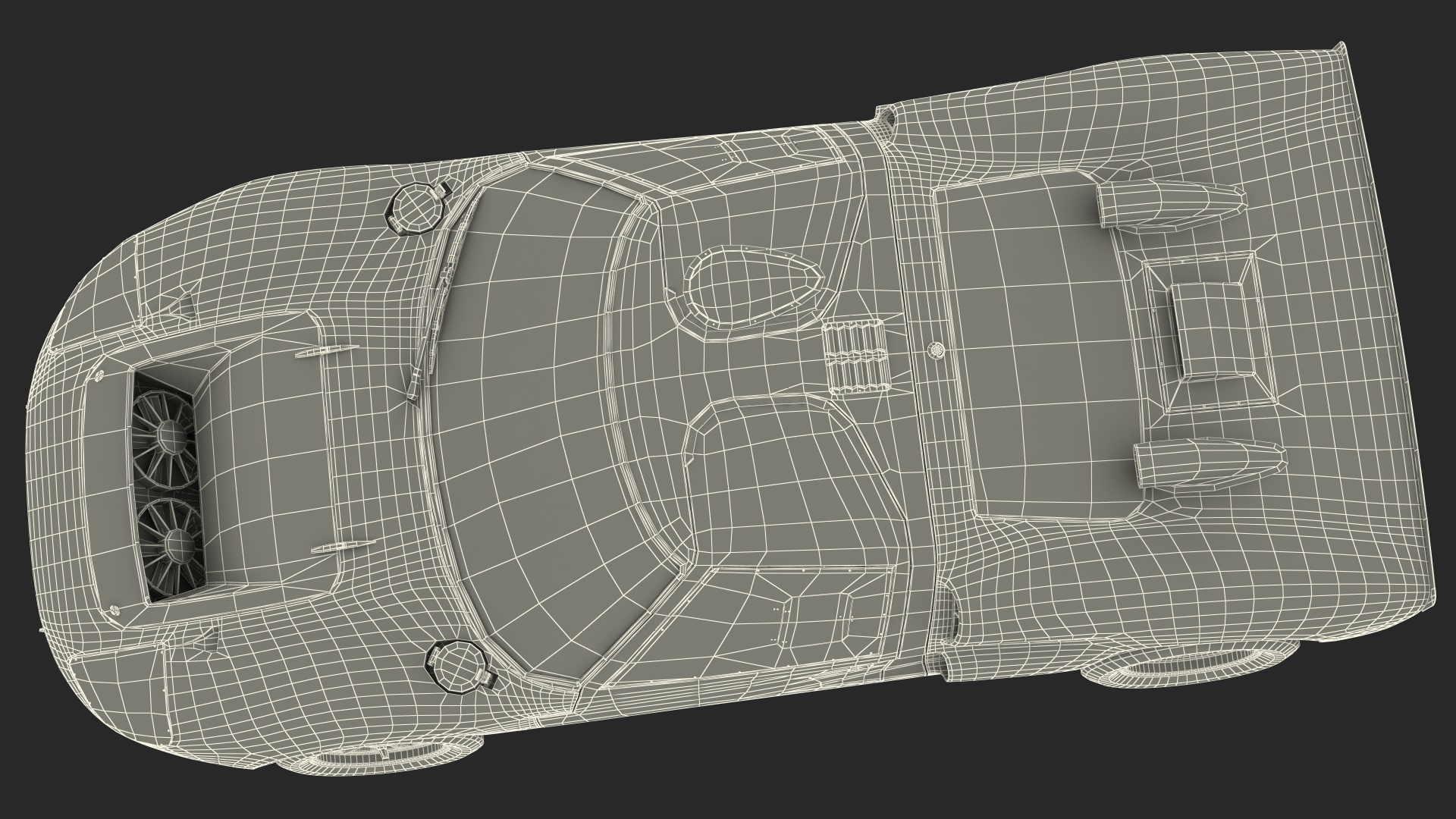 Ford GT40 Racing Car Black Simple Interior 3D