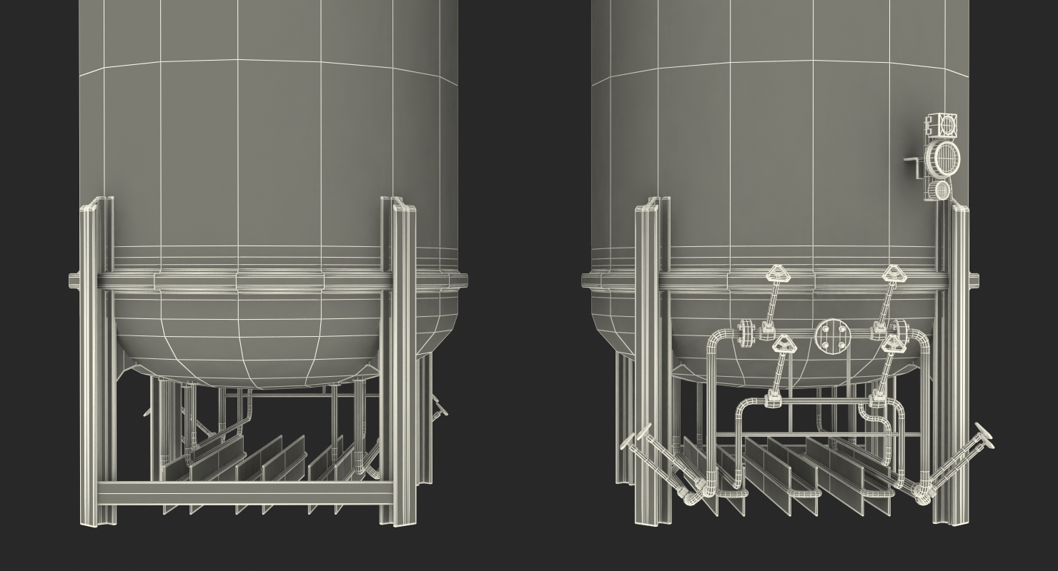 3D model LNG Storage Tank Vertical