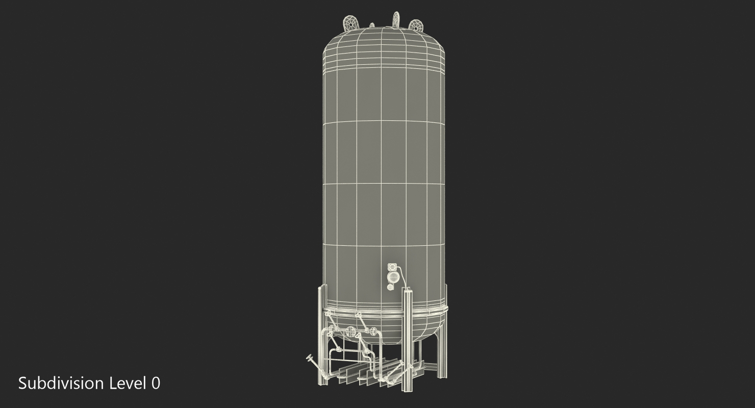 3D model LNG Storage Tank Vertical