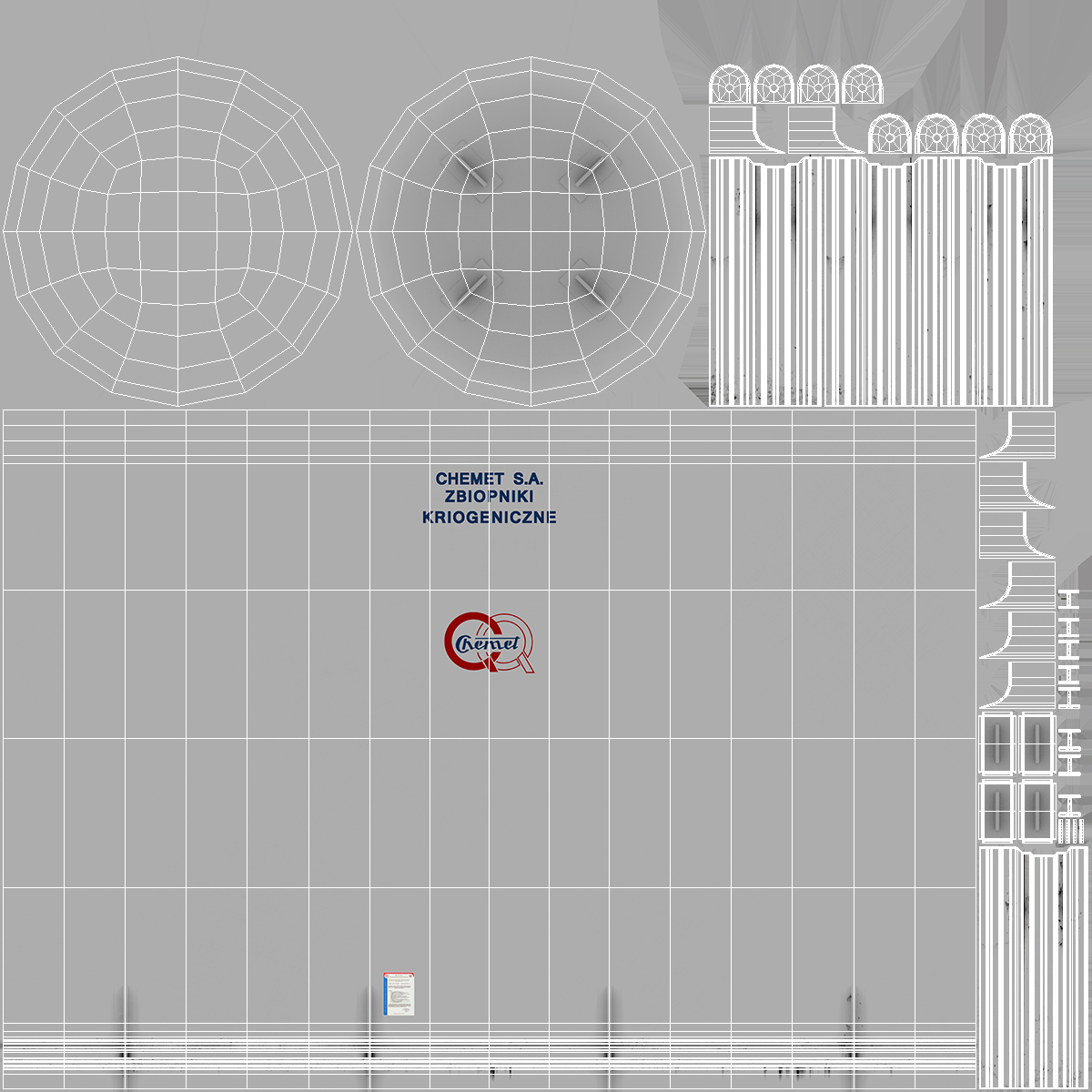 3D model LNG Storage Tank Vertical