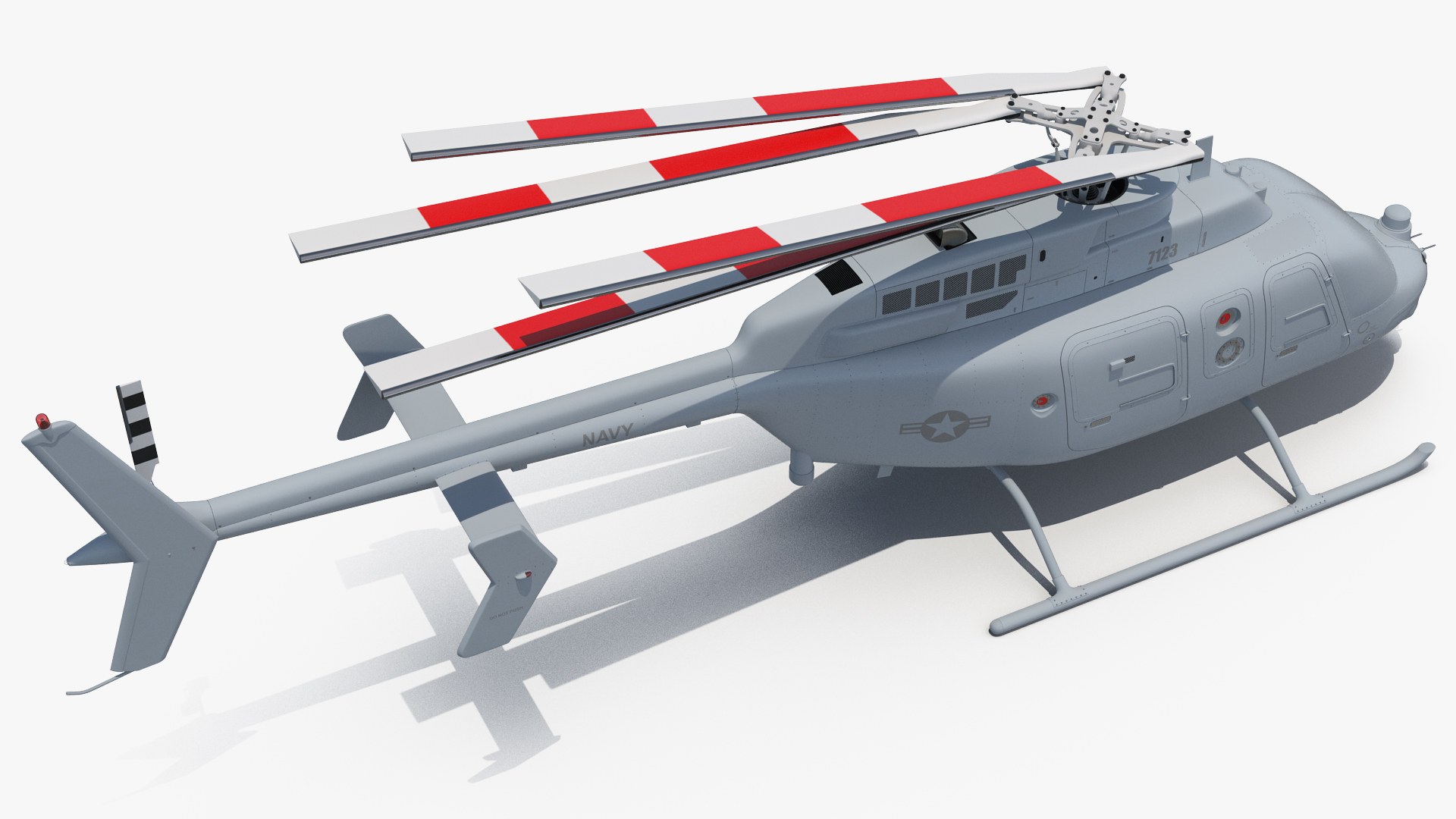 3D Northrop Grumman MQ-8C Fire Scout Unmanned Helicopter Folded Rotor