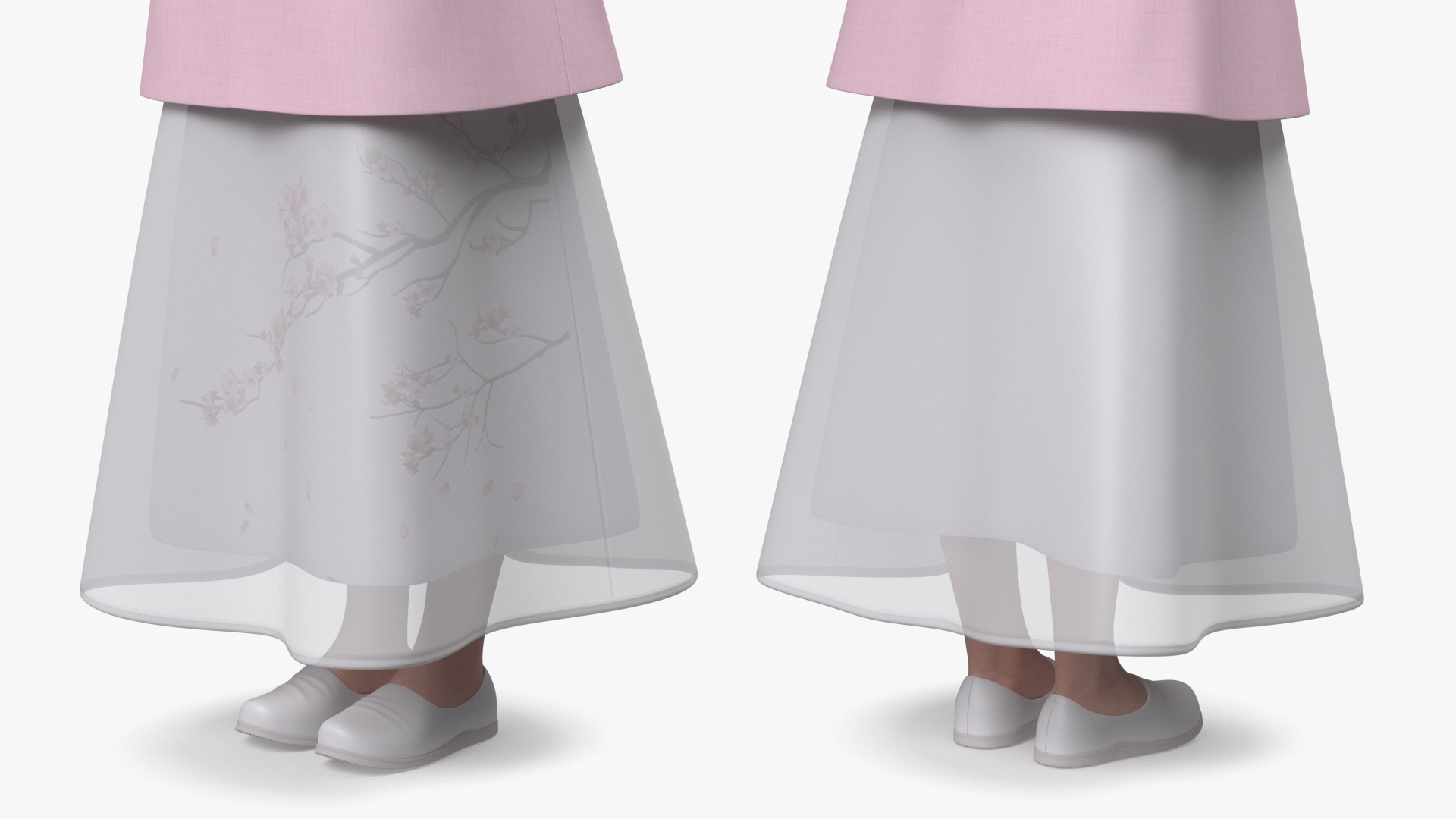 3D Child Girl from Asia in National Costume Rigged for Modo