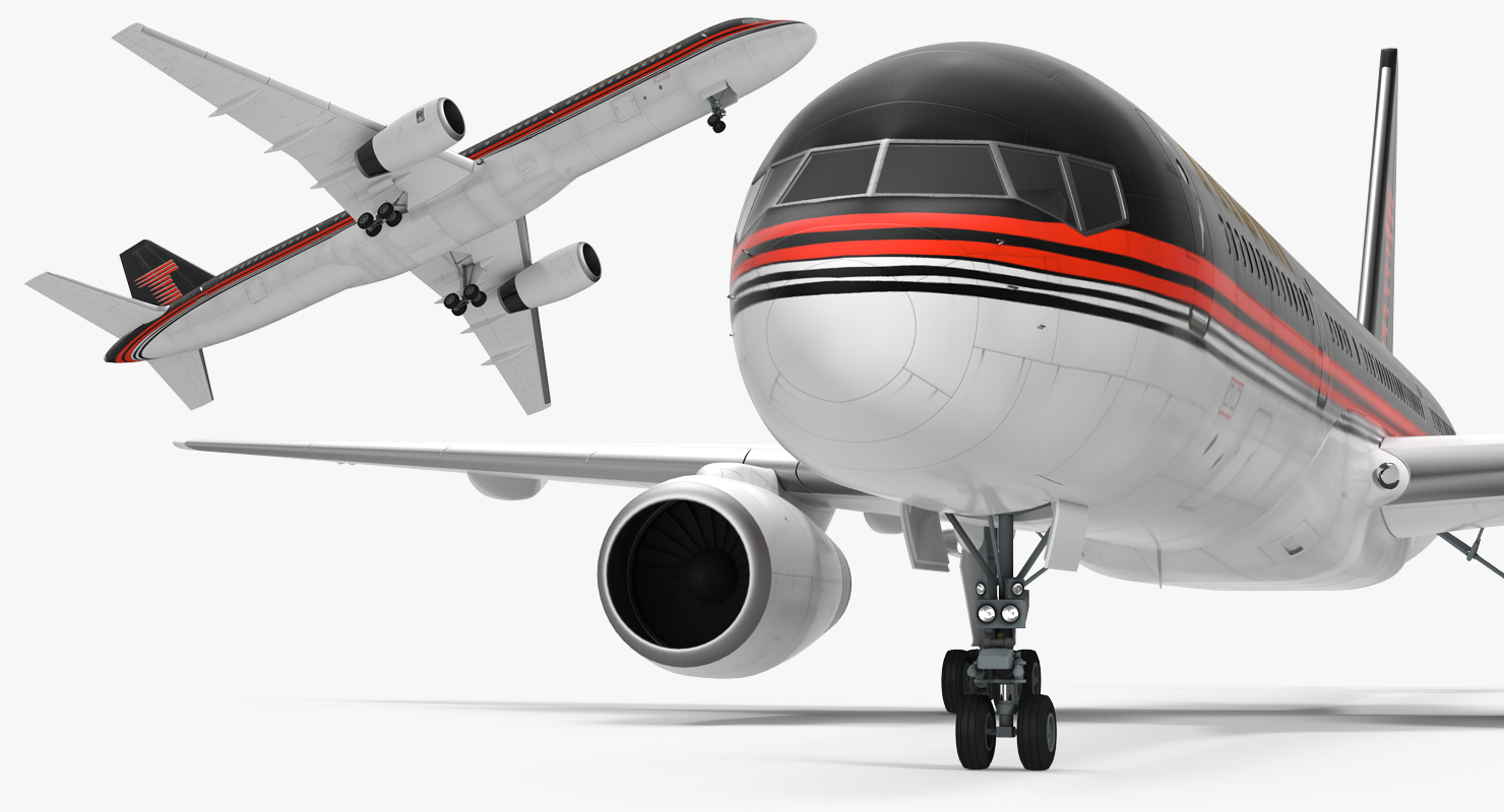 Donald Trumps Private Boeing 757 Rigged 3D model