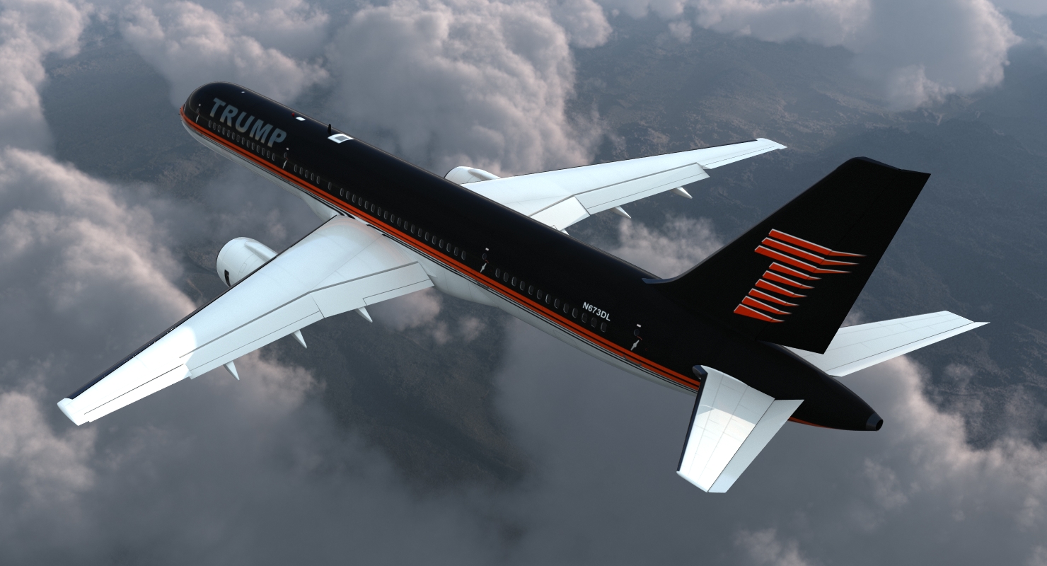 Donald Trumps Private Boeing 757 Rigged 3D model