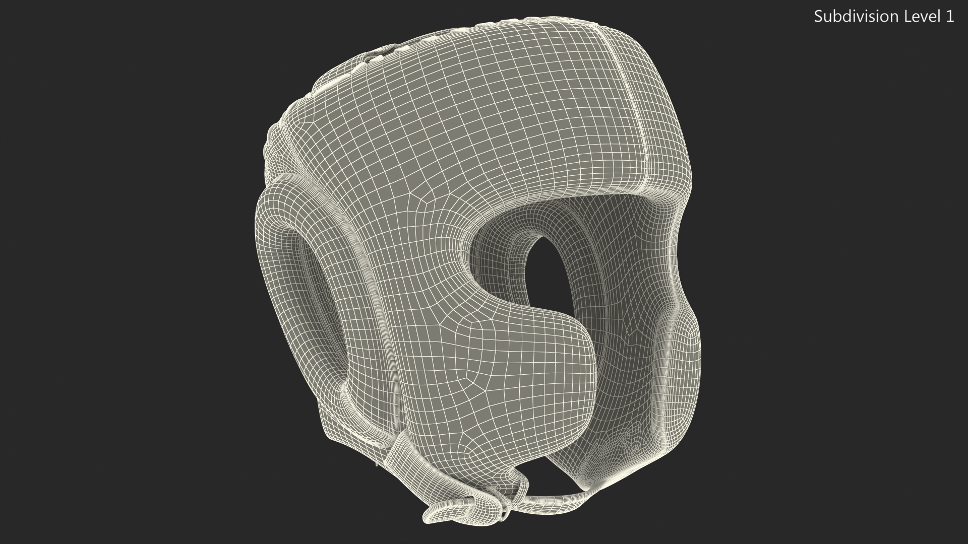 Boxing Training Helmet Red Generic 3D model