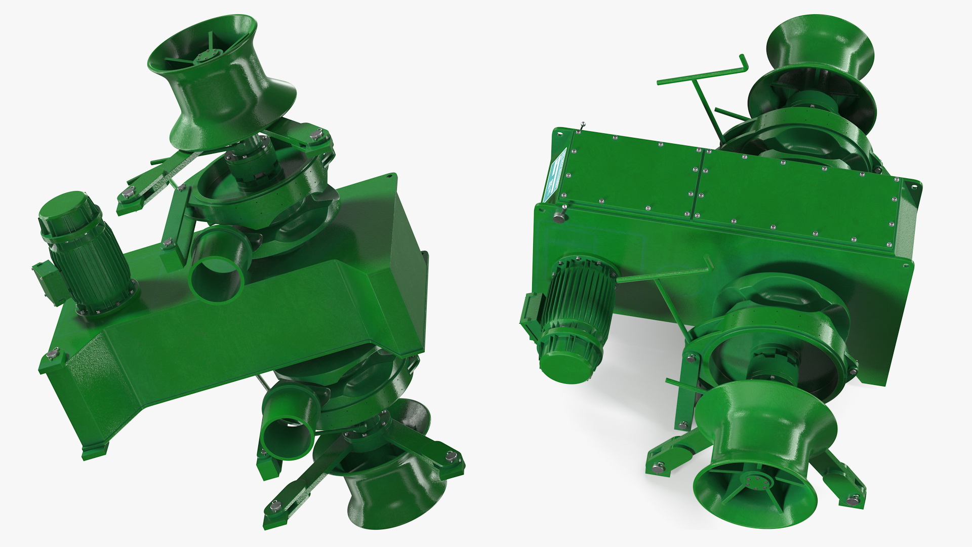 Marine Hydraulic Anchor Windlass Mechanism 3D