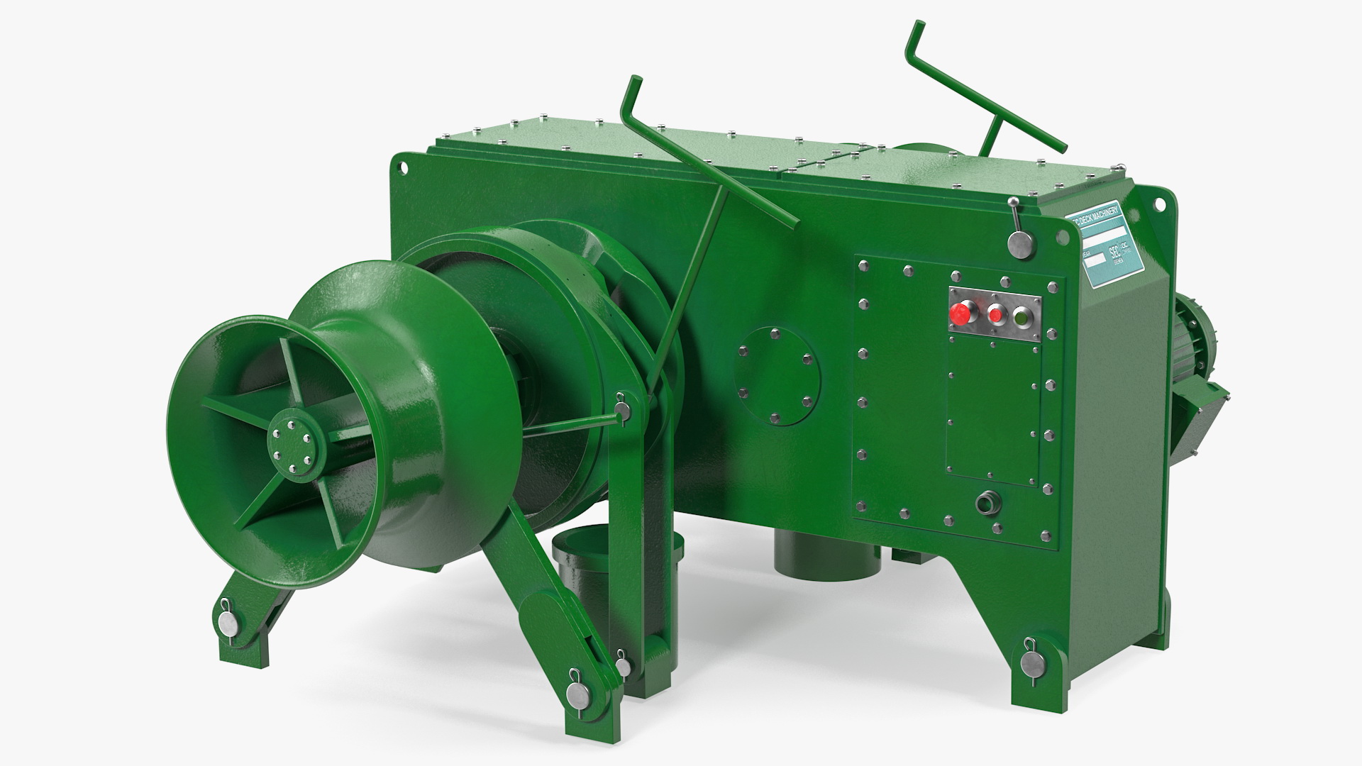 Marine Hydraulic Anchor Windlass Mechanism 3D