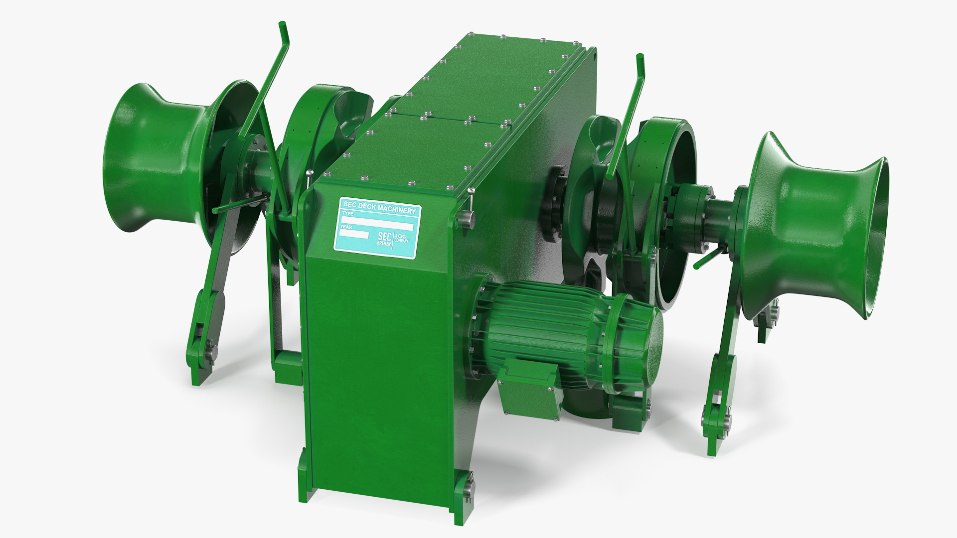 Marine Hydraulic Anchor Windlass Mechanism 3D