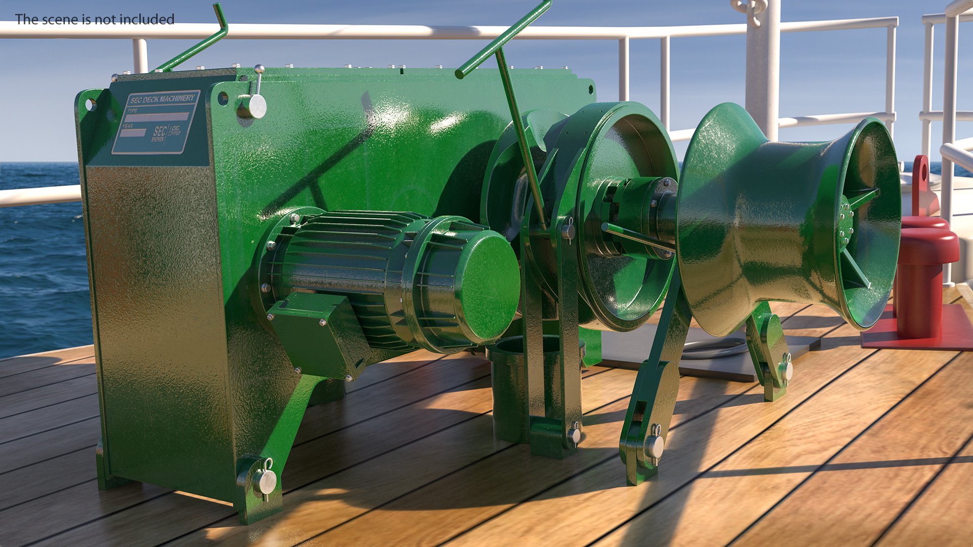 Marine Hydraulic Anchor Windlass Mechanism 3D