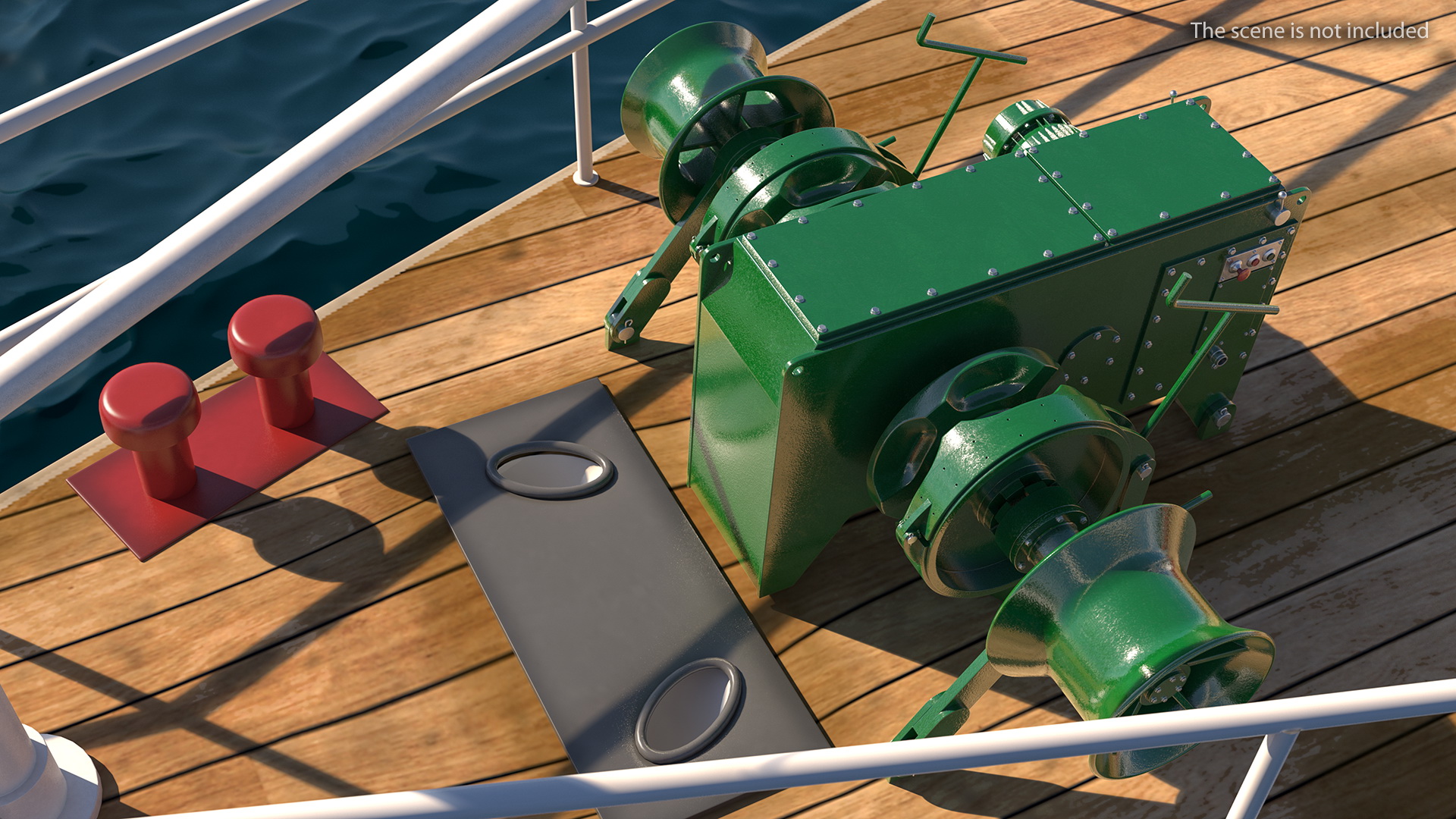 Marine Hydraulic Anchor Windlass Mechanism 3D