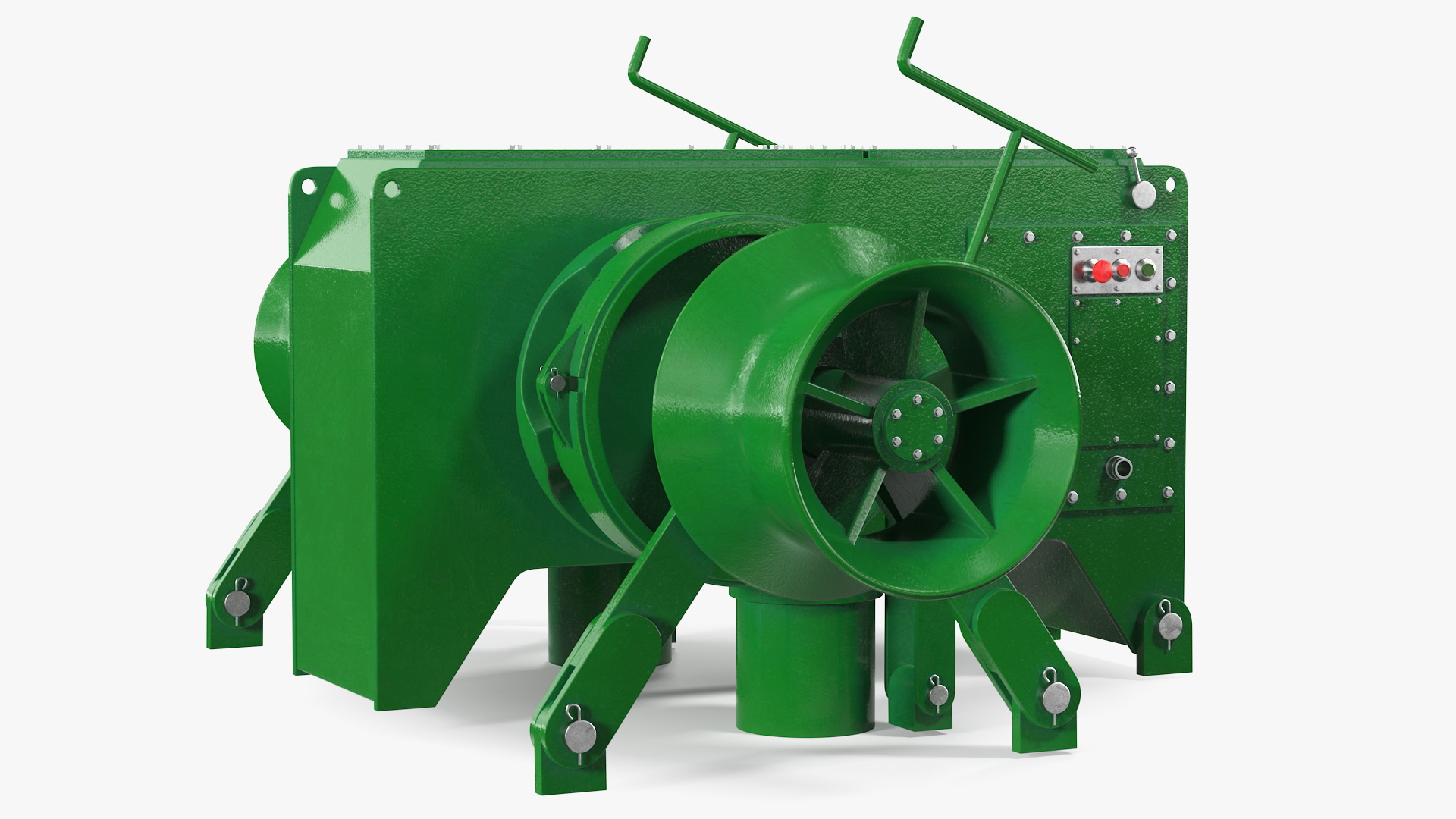 Marine Hydraulic Anchor Windlass Mechanism 3D