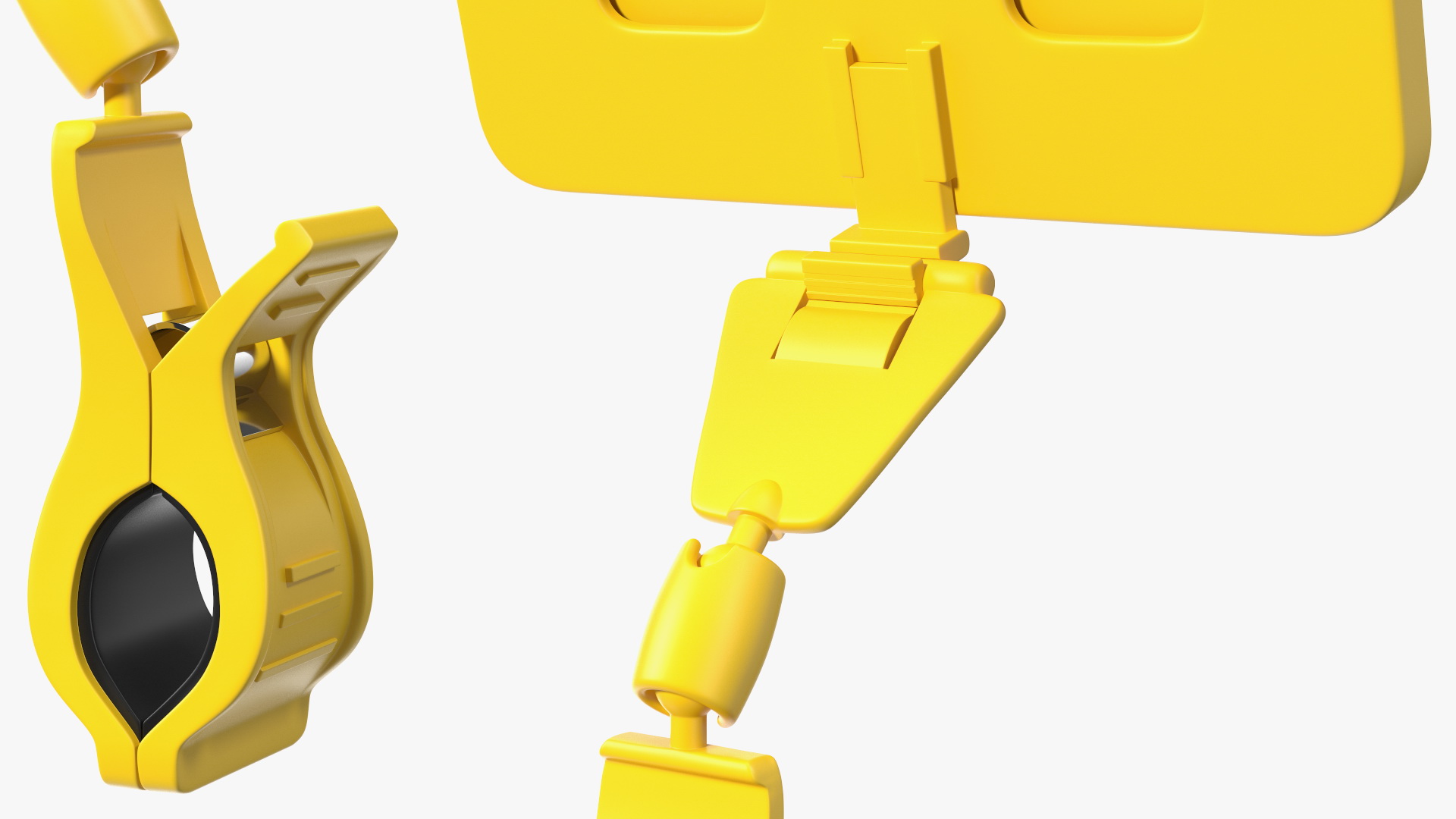 3D Plastic Tag with Clip Yellow model