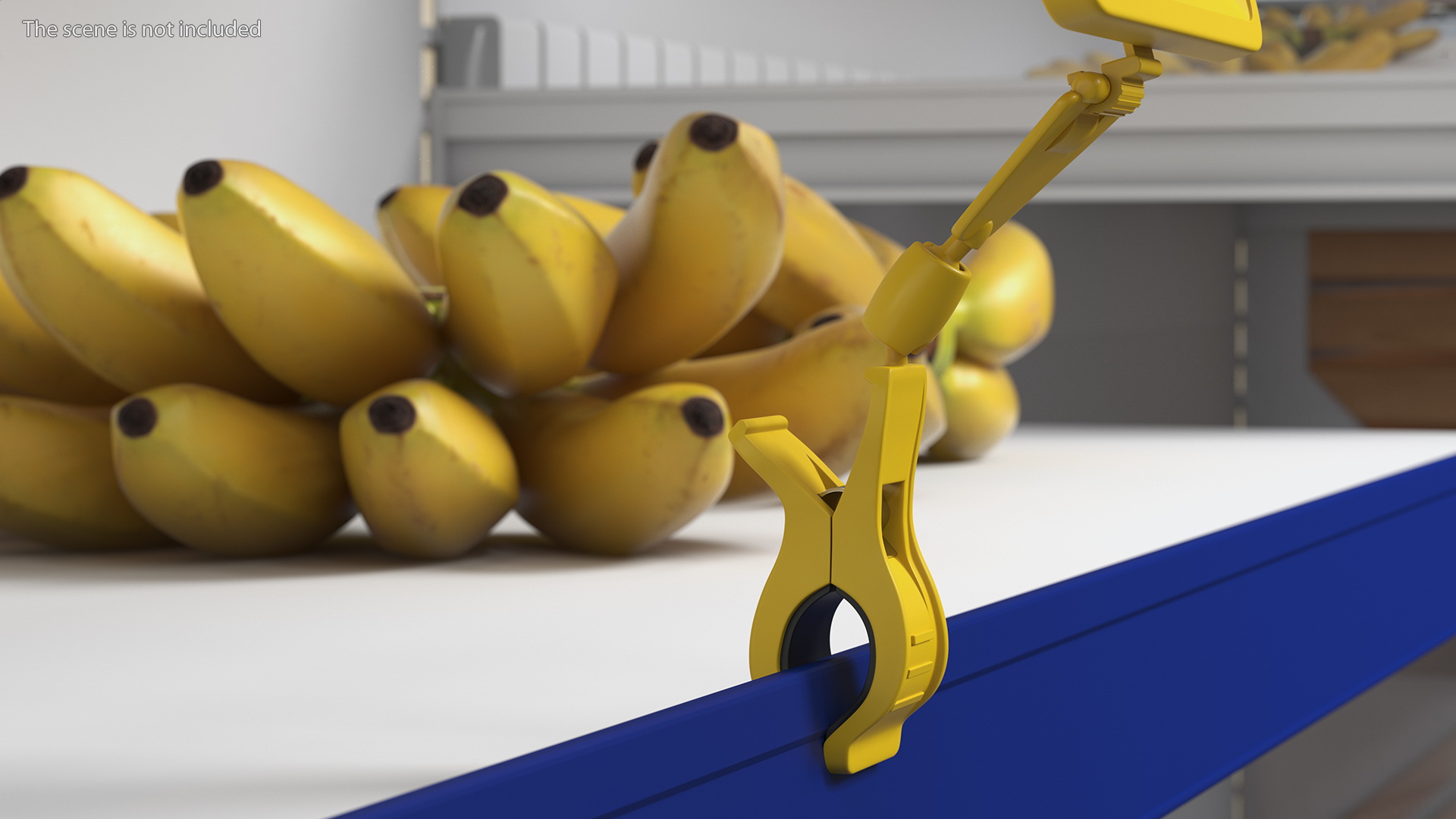 3D Plastic Tag with Clip Yellow model