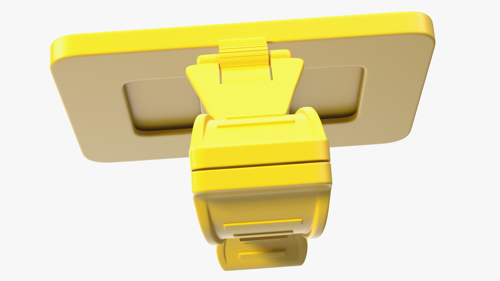 3D Plastic Tag with Clip Yellow model