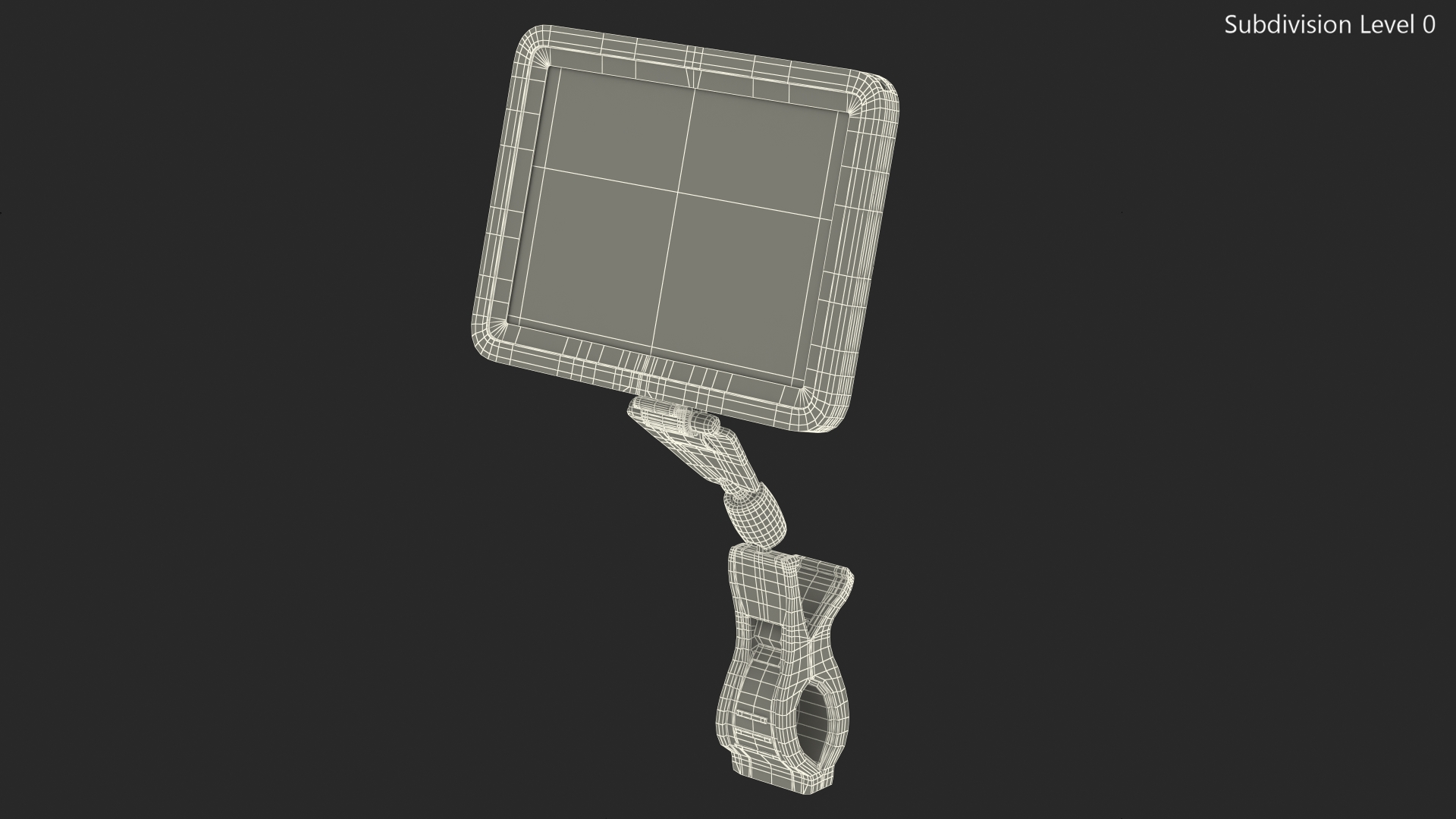3D Plastic Tag with Clip Yellow model