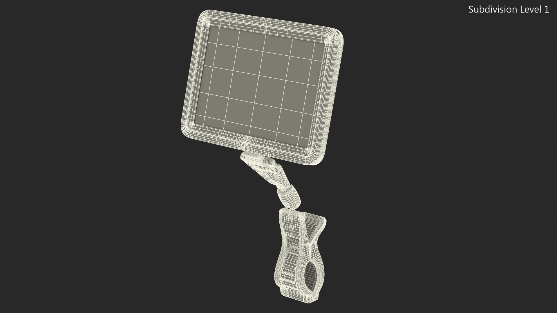 3D Plastic Tag with Clip Yellow model