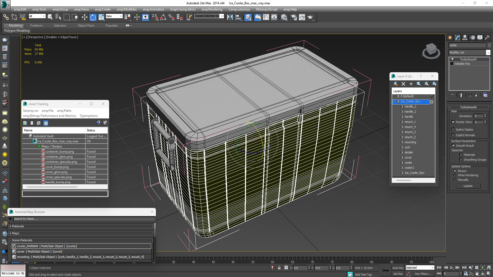 Ice Cooler Box 3D model