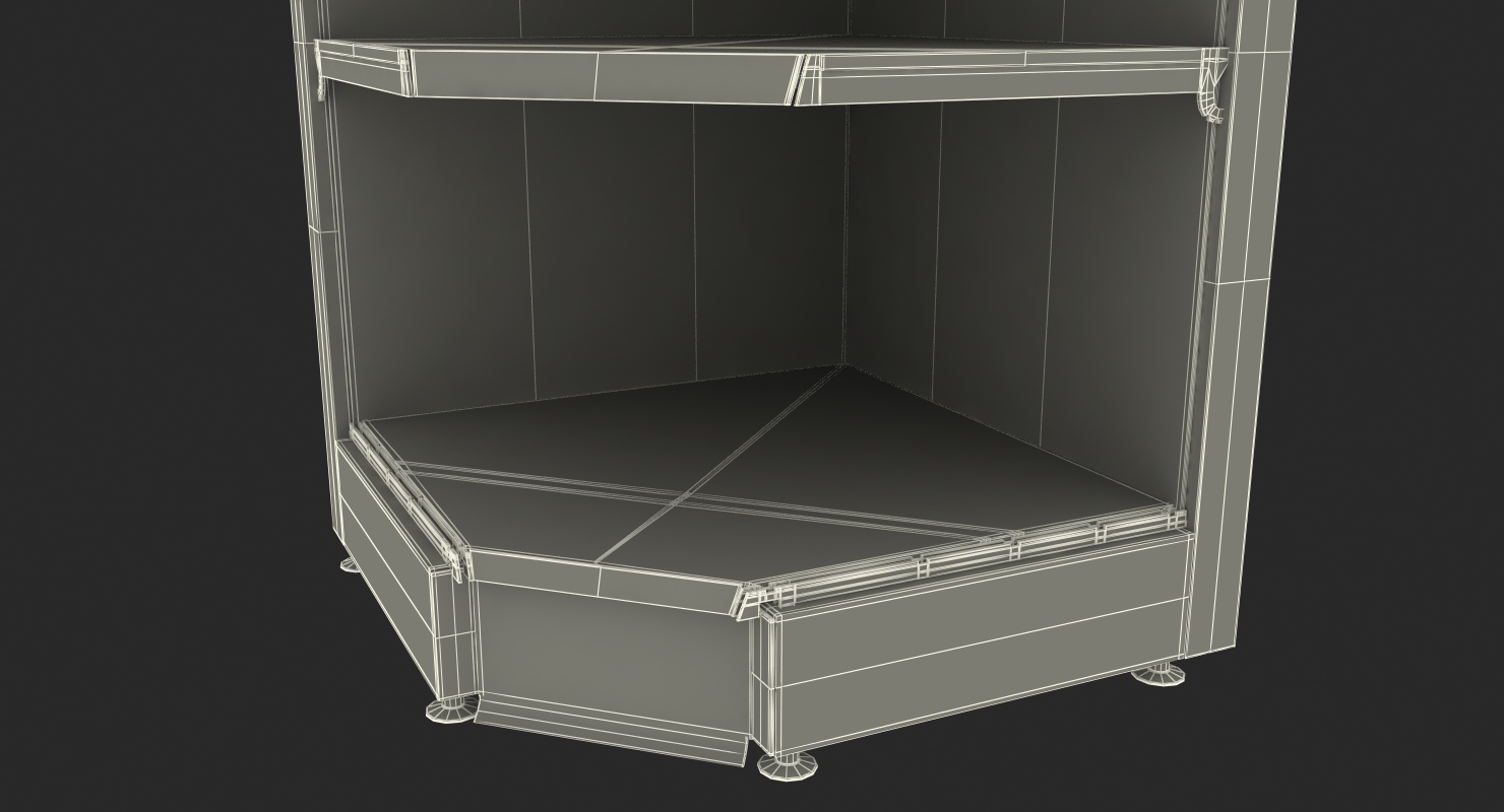 Supermarket Corner Shelving 3D
