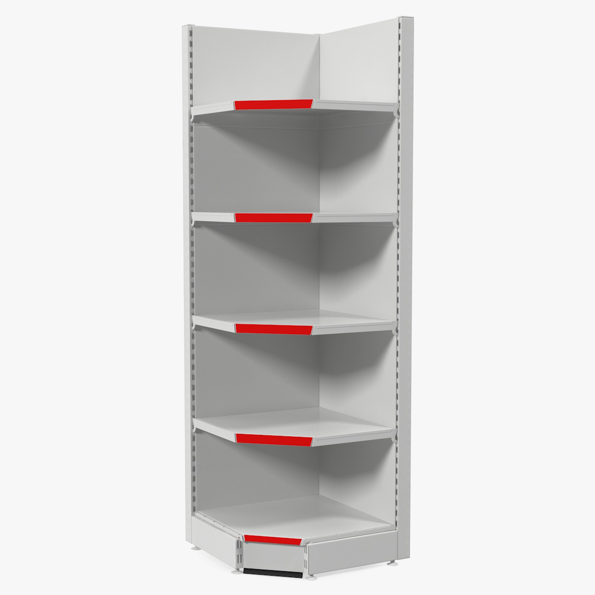 Supermarket Corner Shelving 3D Model