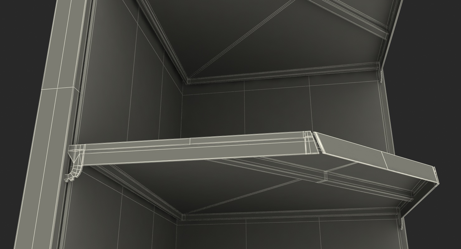 Supermarket Corner Shelving 3D