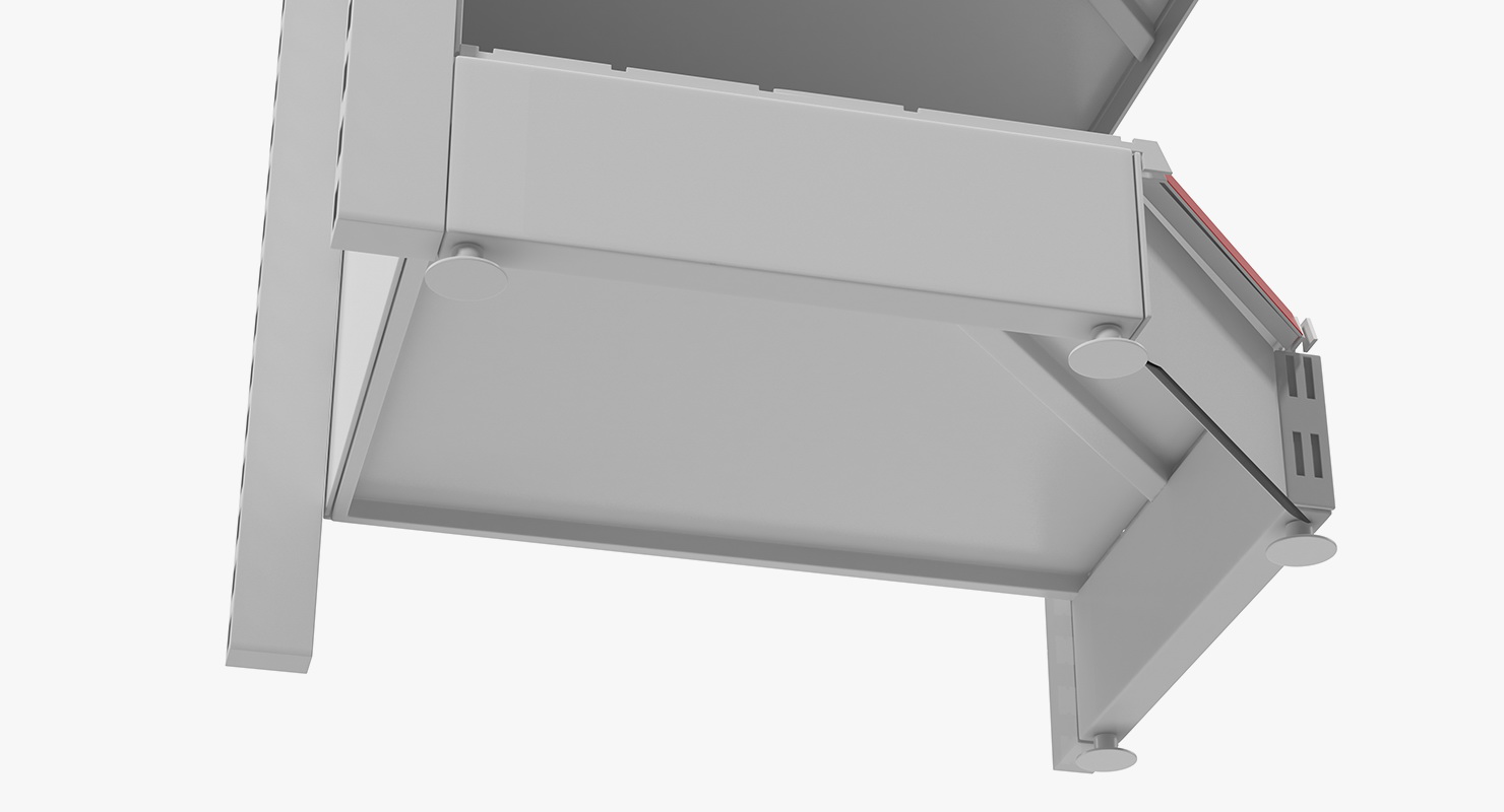 Supermarket Corner Shelving 3D