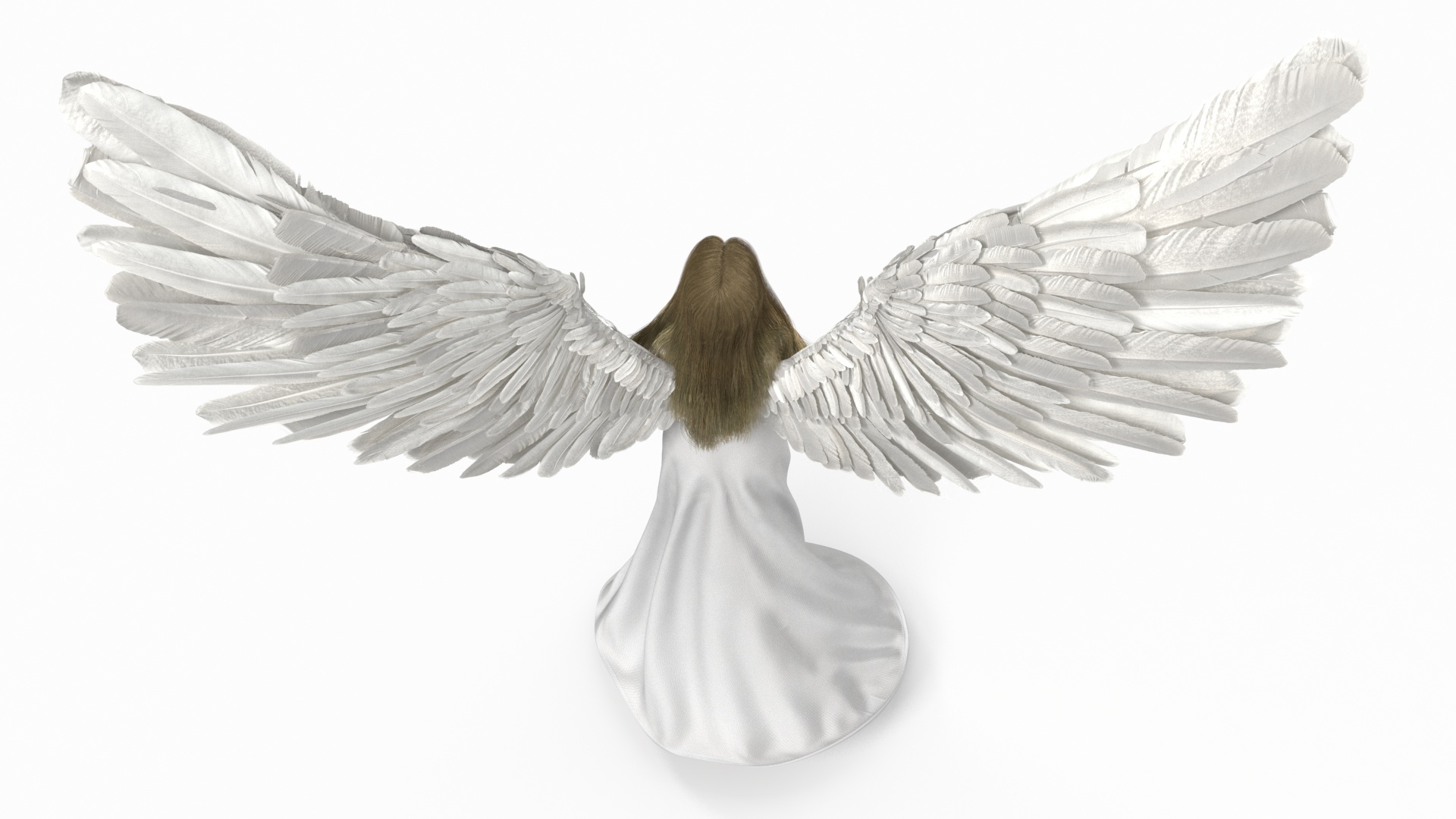 3D Beautiful Blonde Woman Angel model