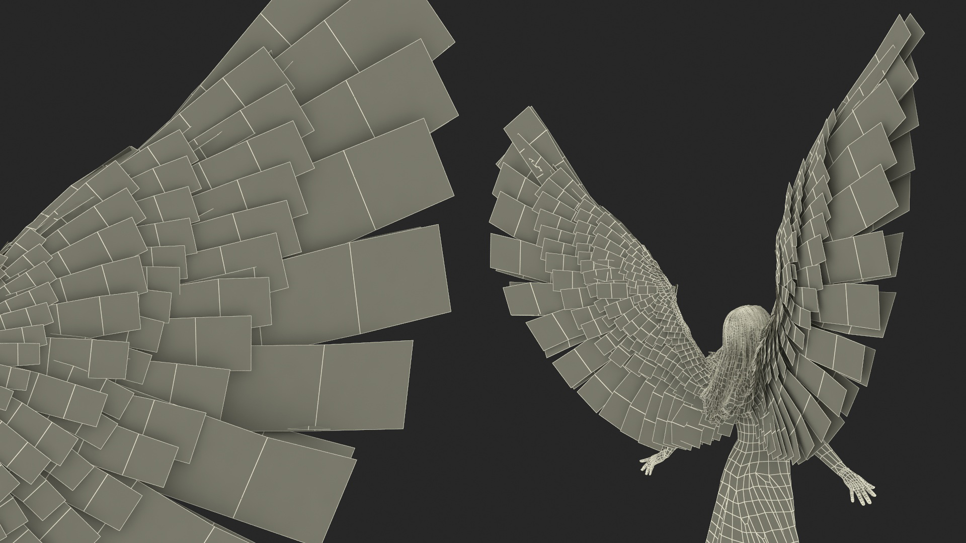 3D Beautiful Blonde Woman Angel model