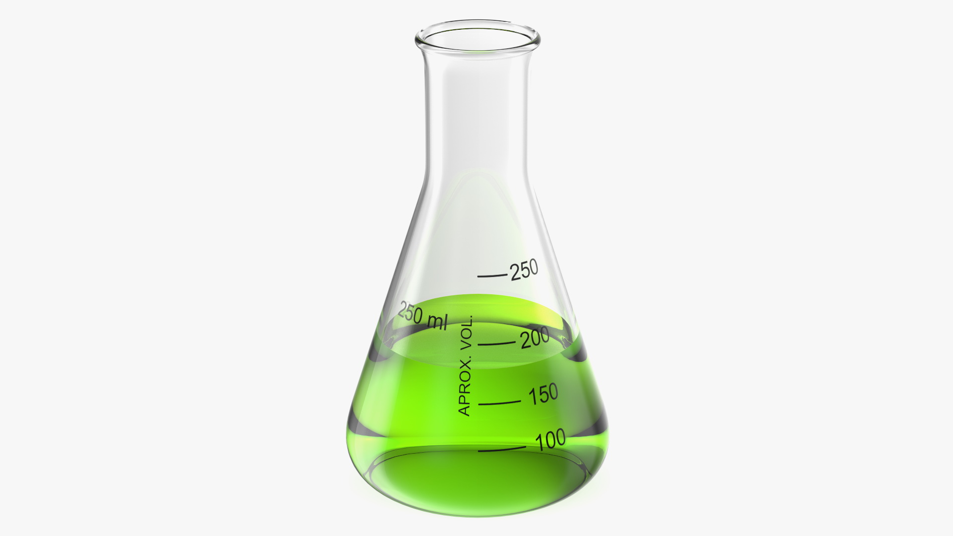 3D Narrow Mouth Erlenmeyer Flask 250 ml with Acid