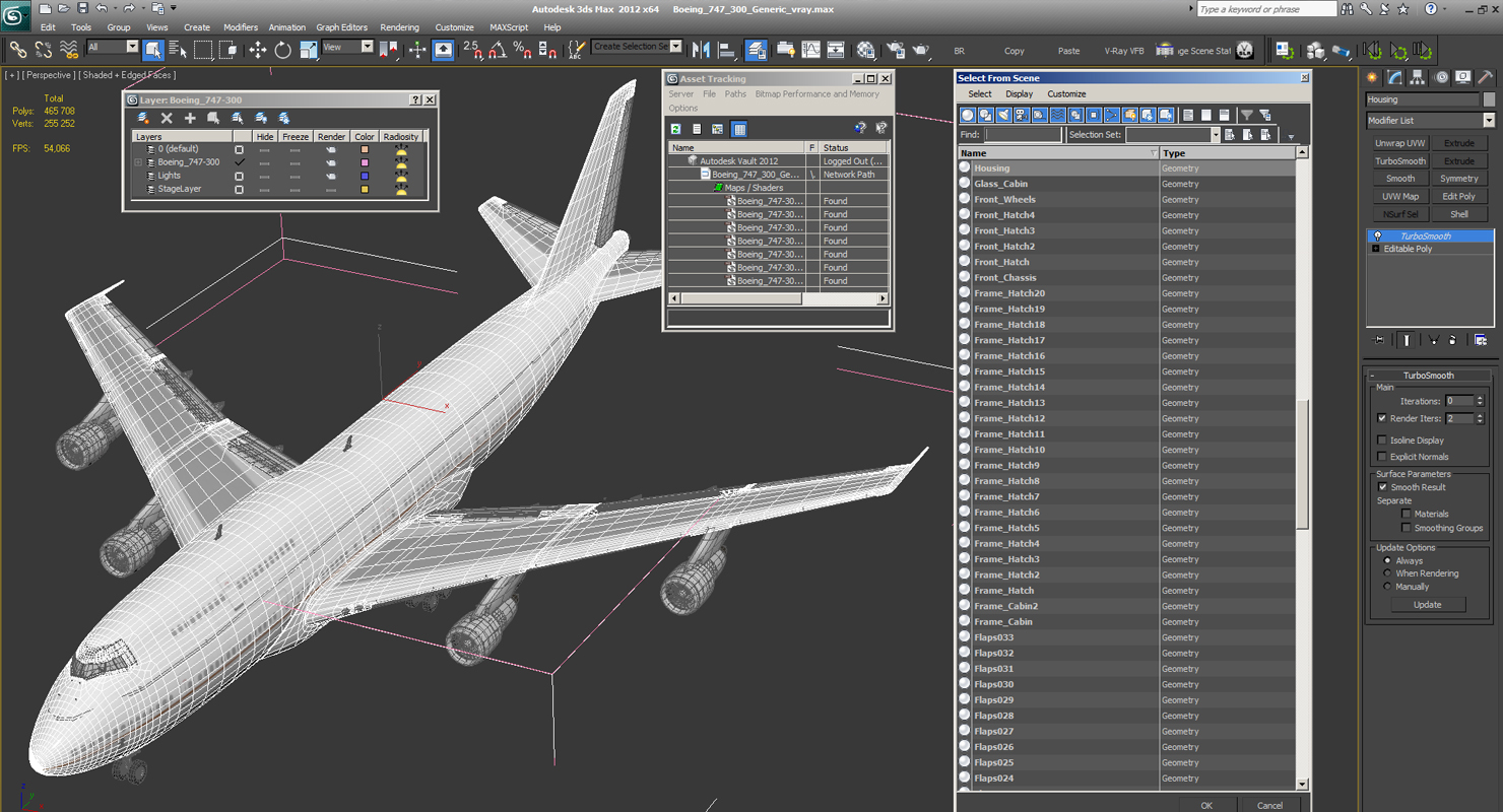 Boeing 747 300 Generic 3D