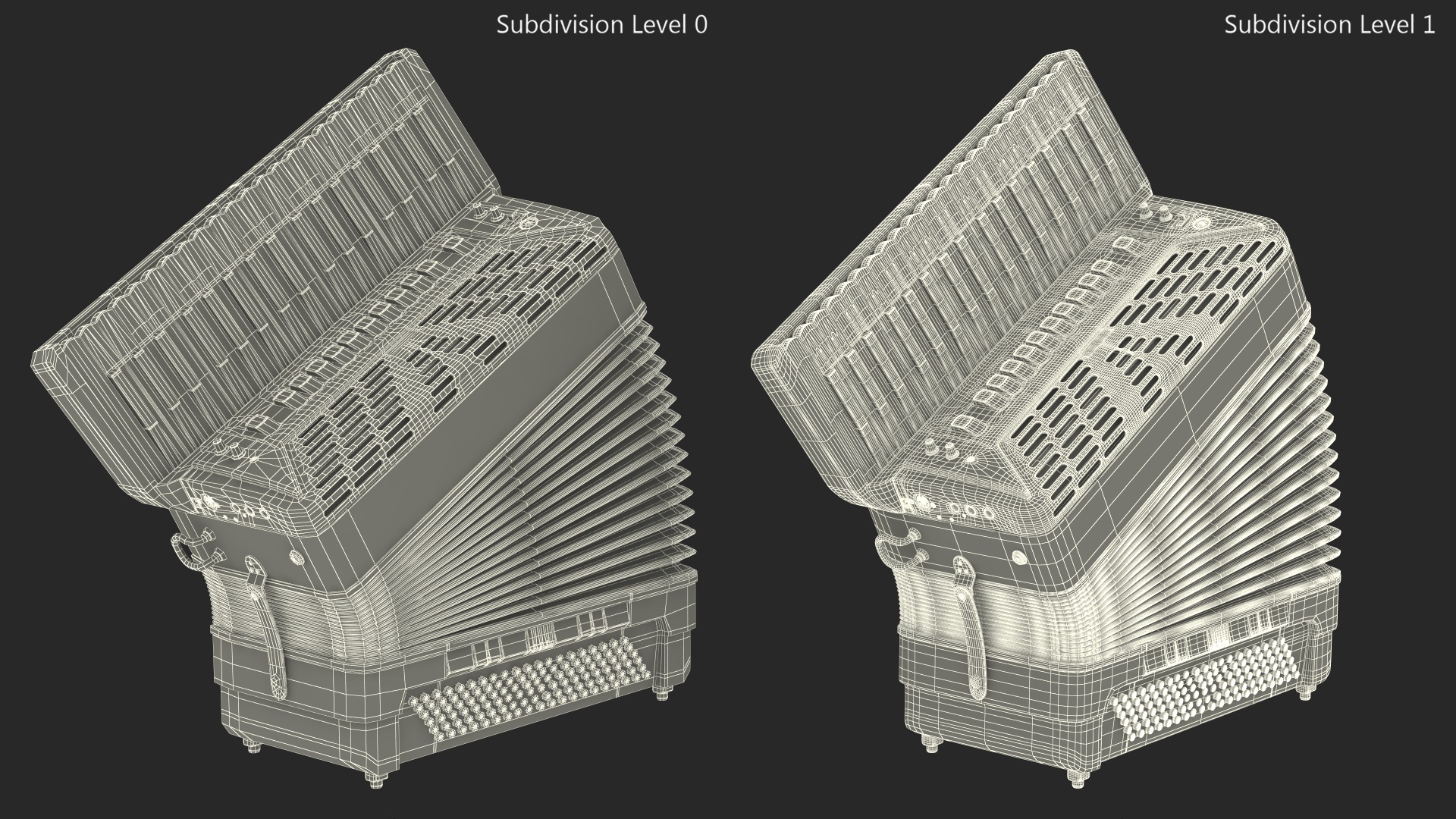 Accordion Electronic Musical Instrument 3D model