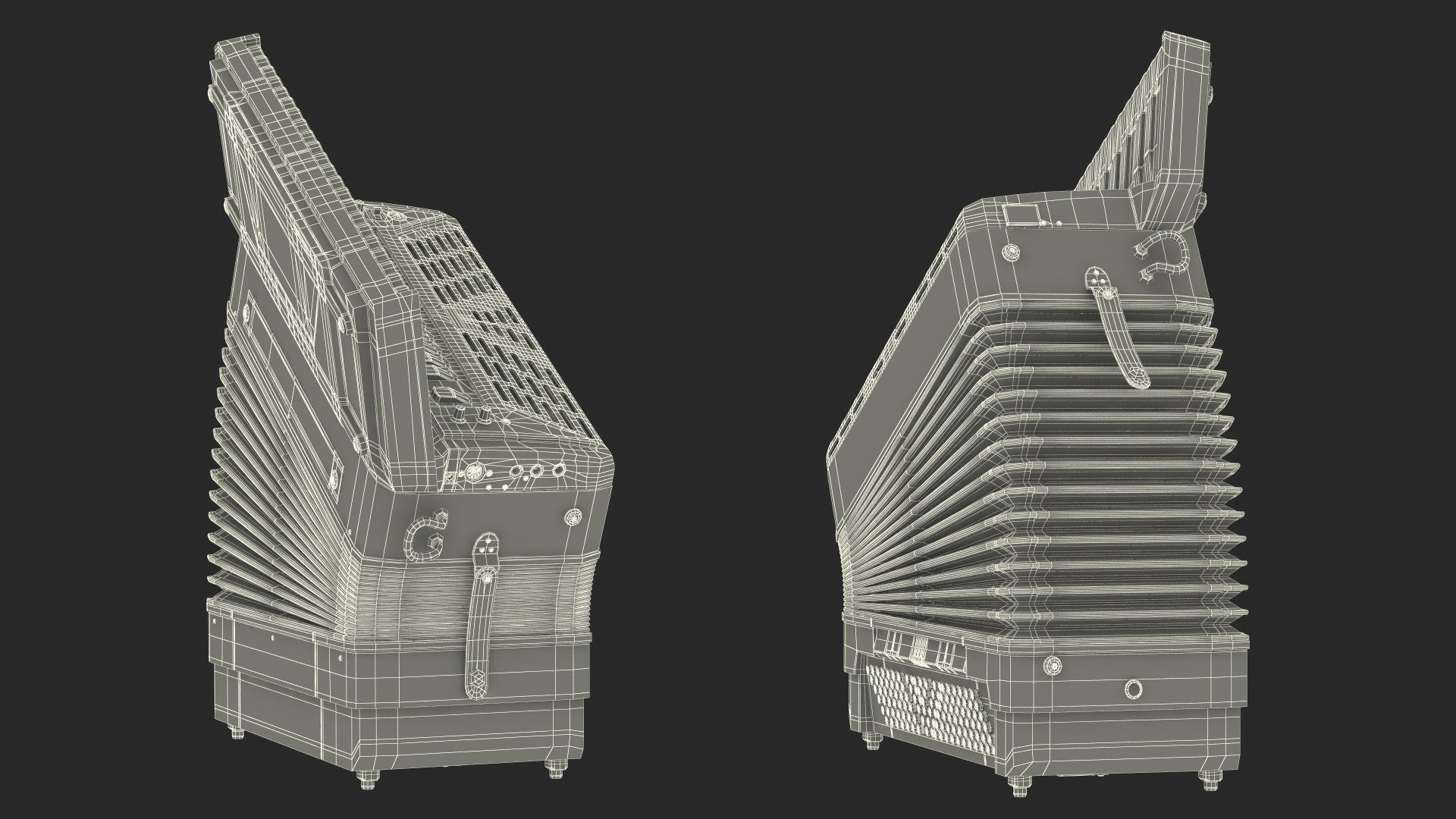 Accordion Electronic Musical Instrument 3D model