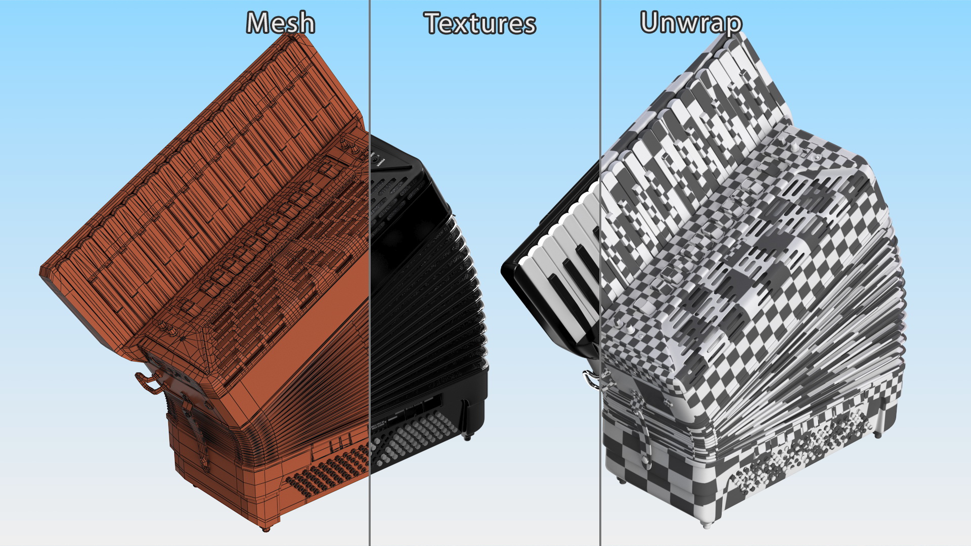 Accordion Electronic Musical Instrument 3D model