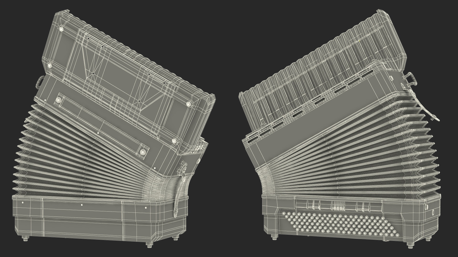 Accordion Electronic Musical Instrument 3D model