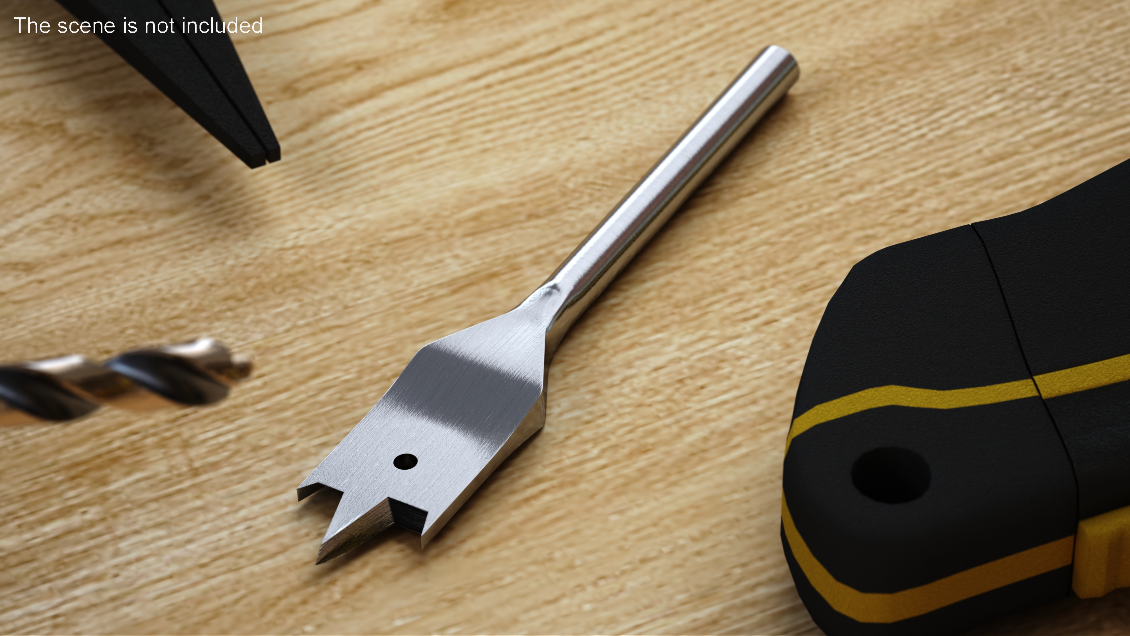 Flat Drill Bit 3D model