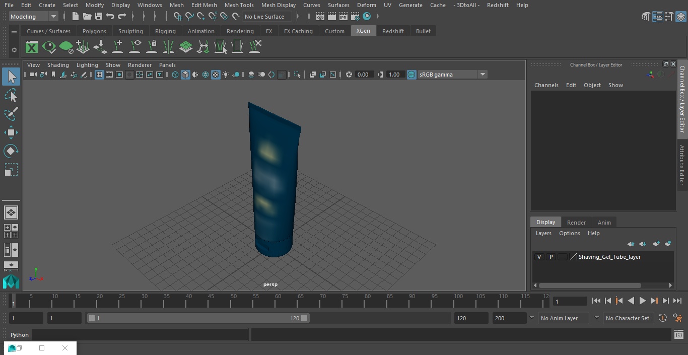 3D Shaving Gel Tube