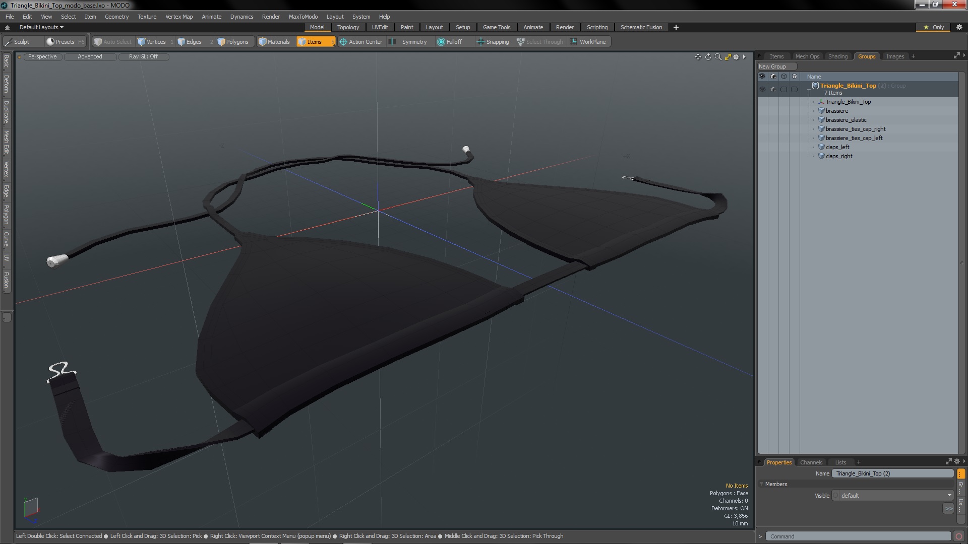 Triangle Bikini Top 3D model