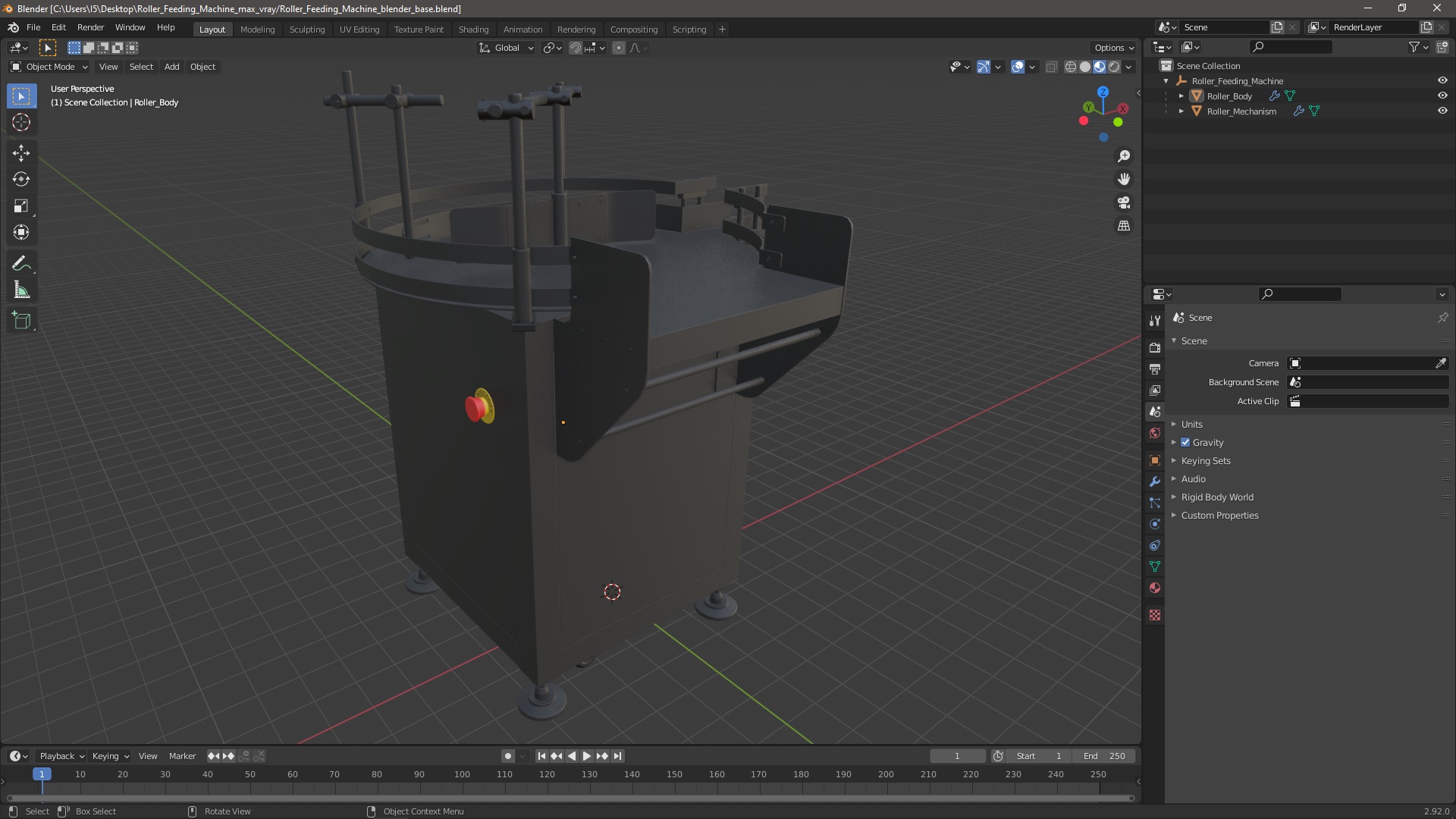 Roller Feeding Machine 3D