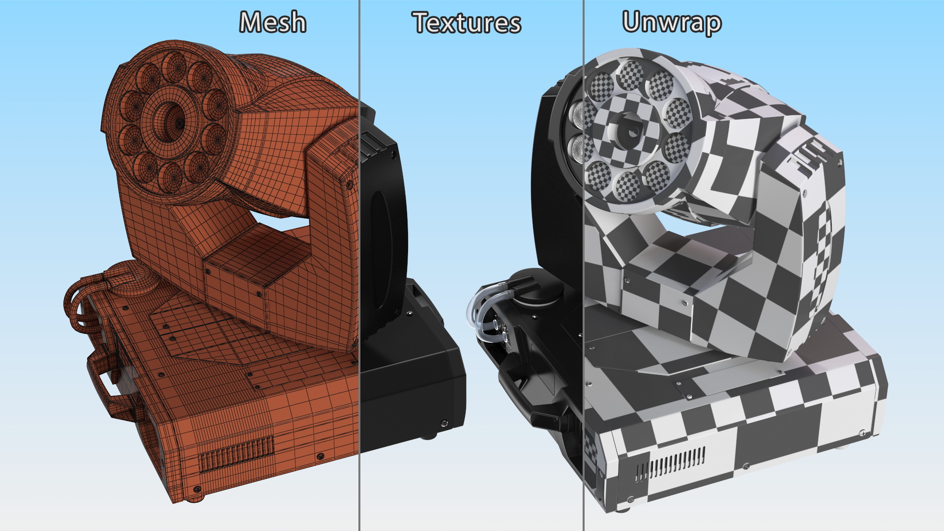 3D Professional Stage Lighting and Fog Machine model