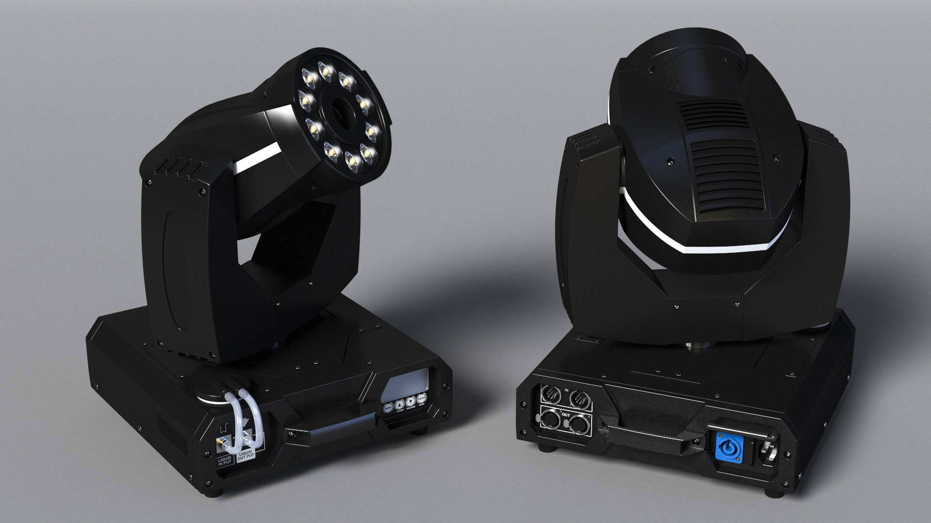3D Professional Stage Lighting and Fog Machine model